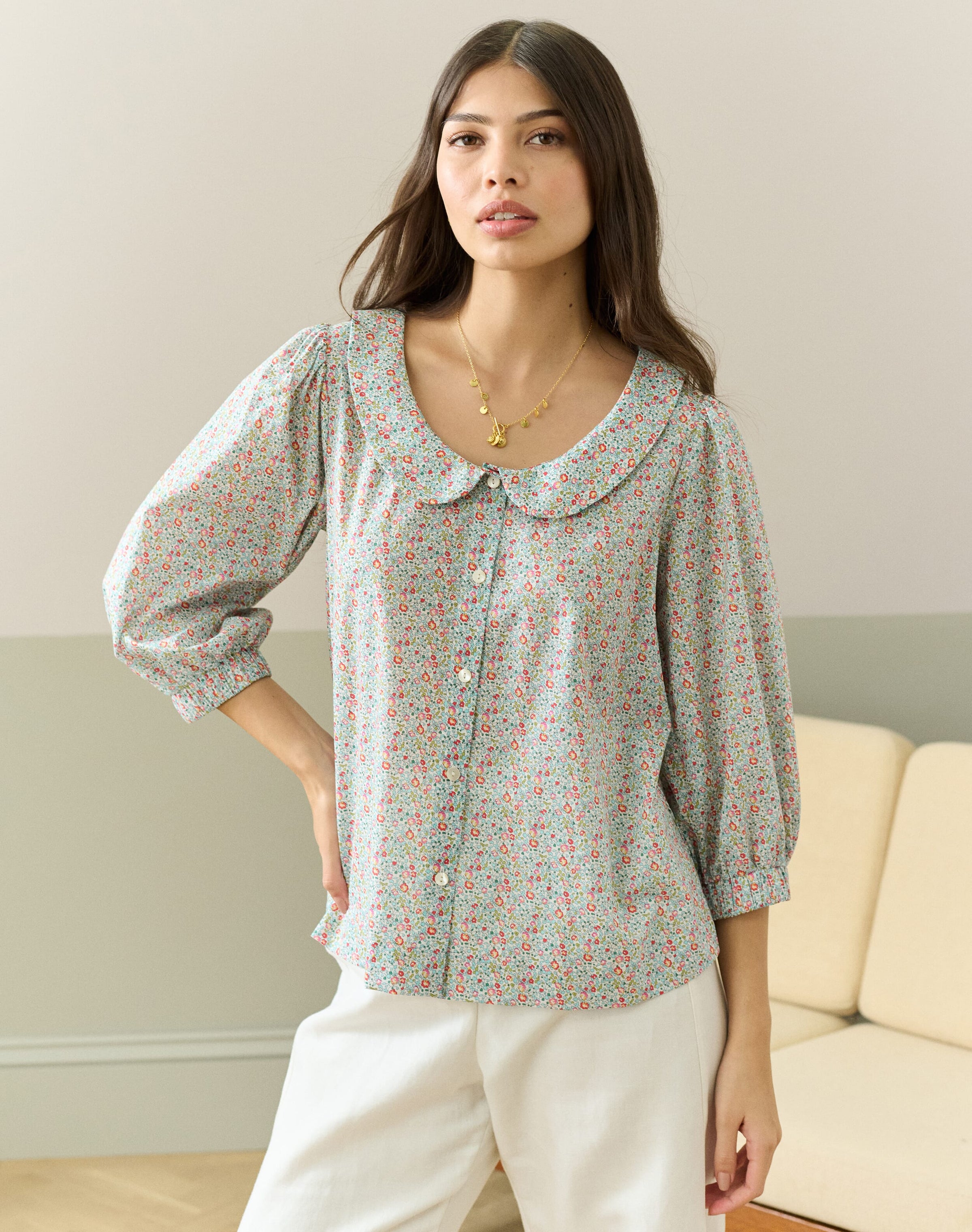 Liberty Print Organic Cotton Blouse
