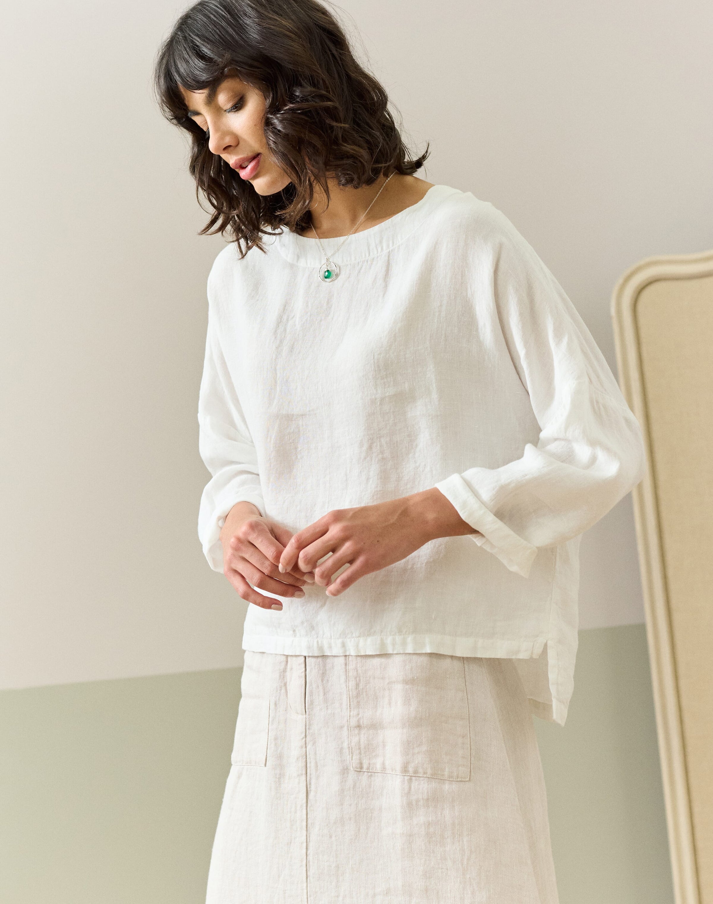 Washed Linen Top