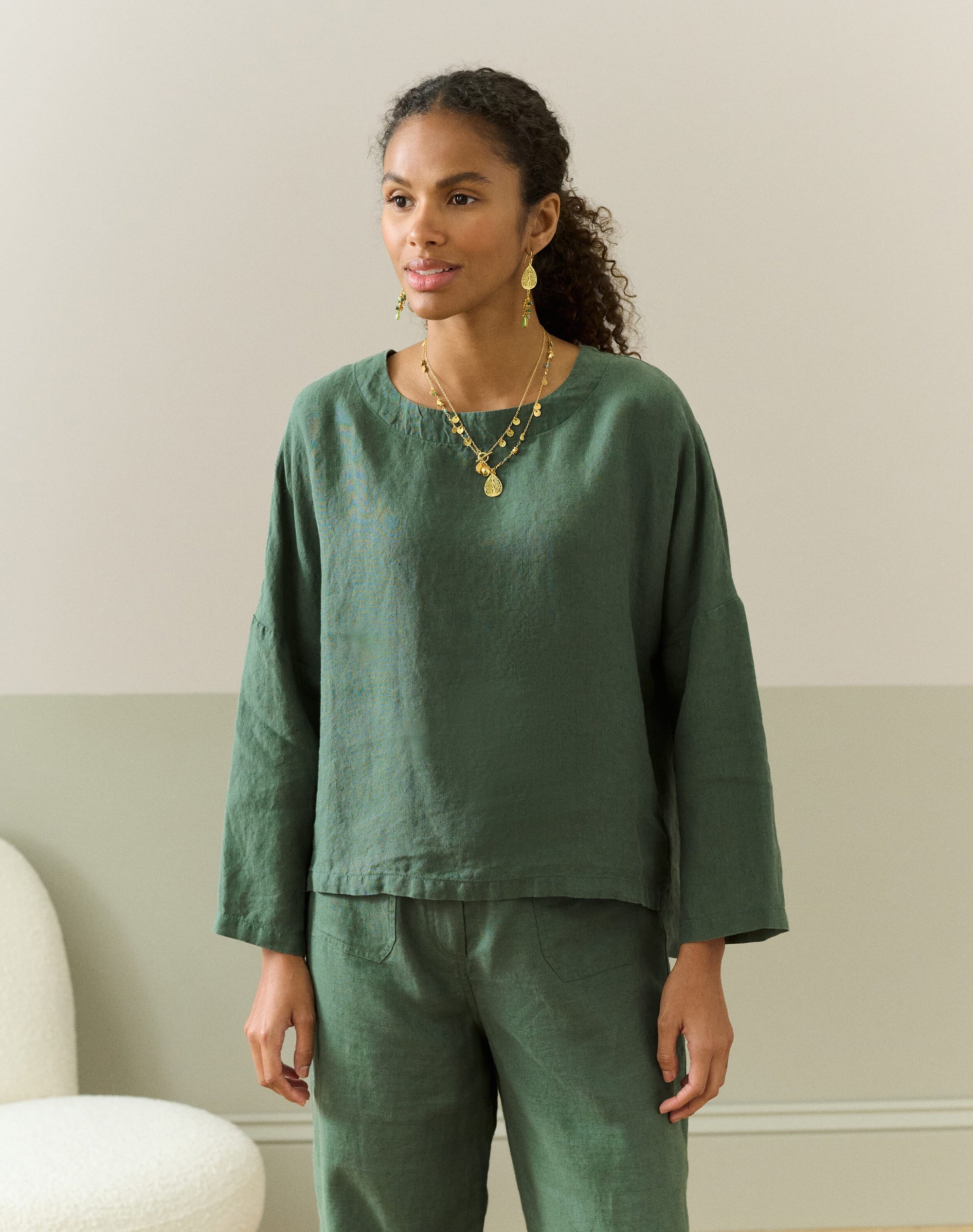 Washed Linen Top