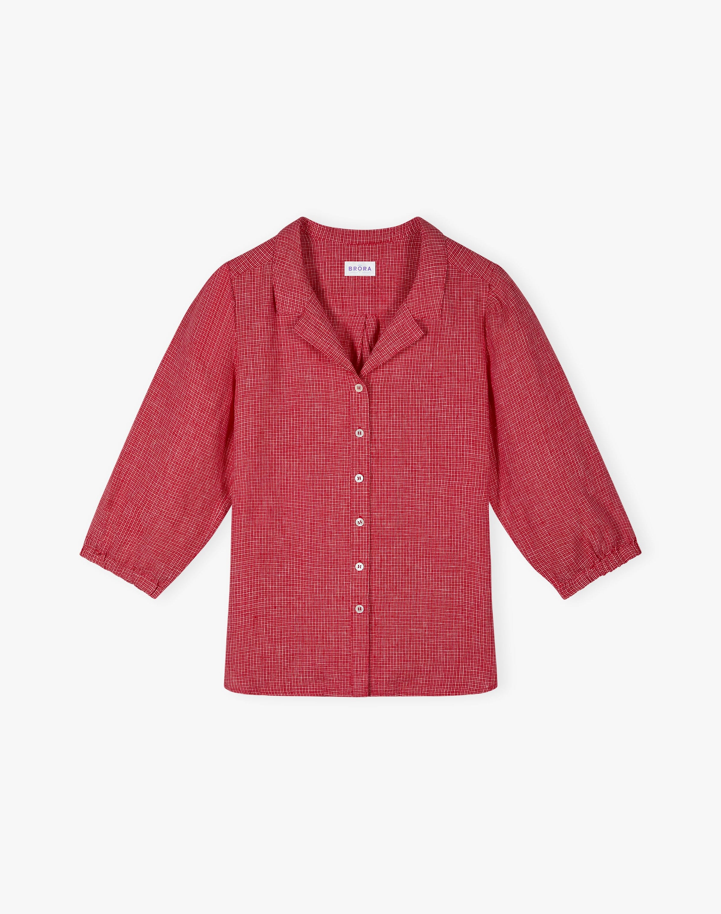 Graphic Check Linen Shirt