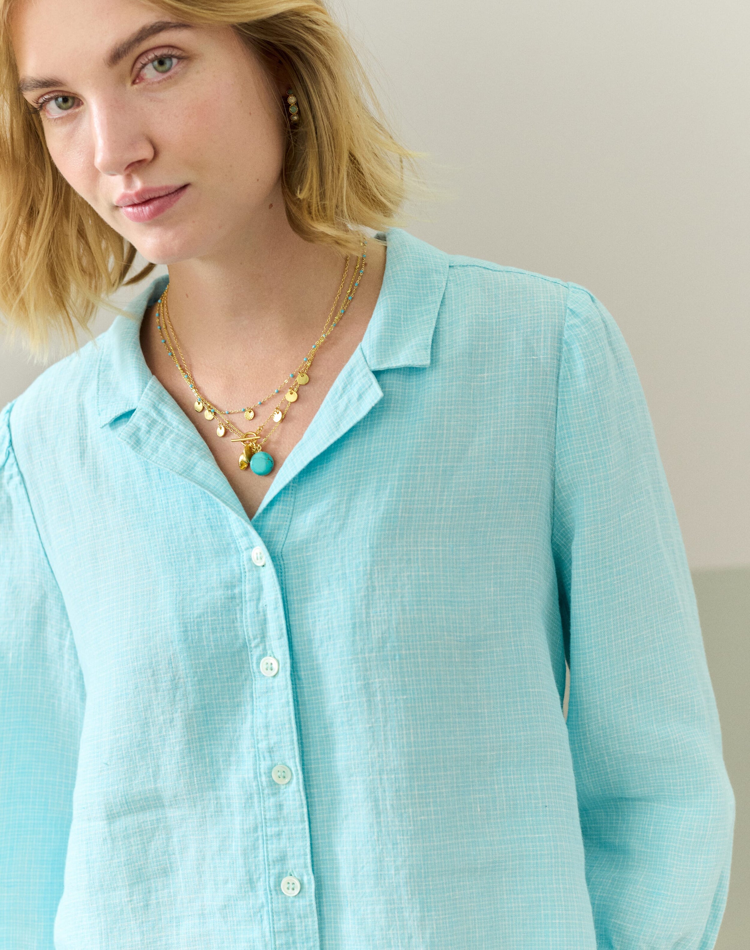 Graphic Check Linen Shirt