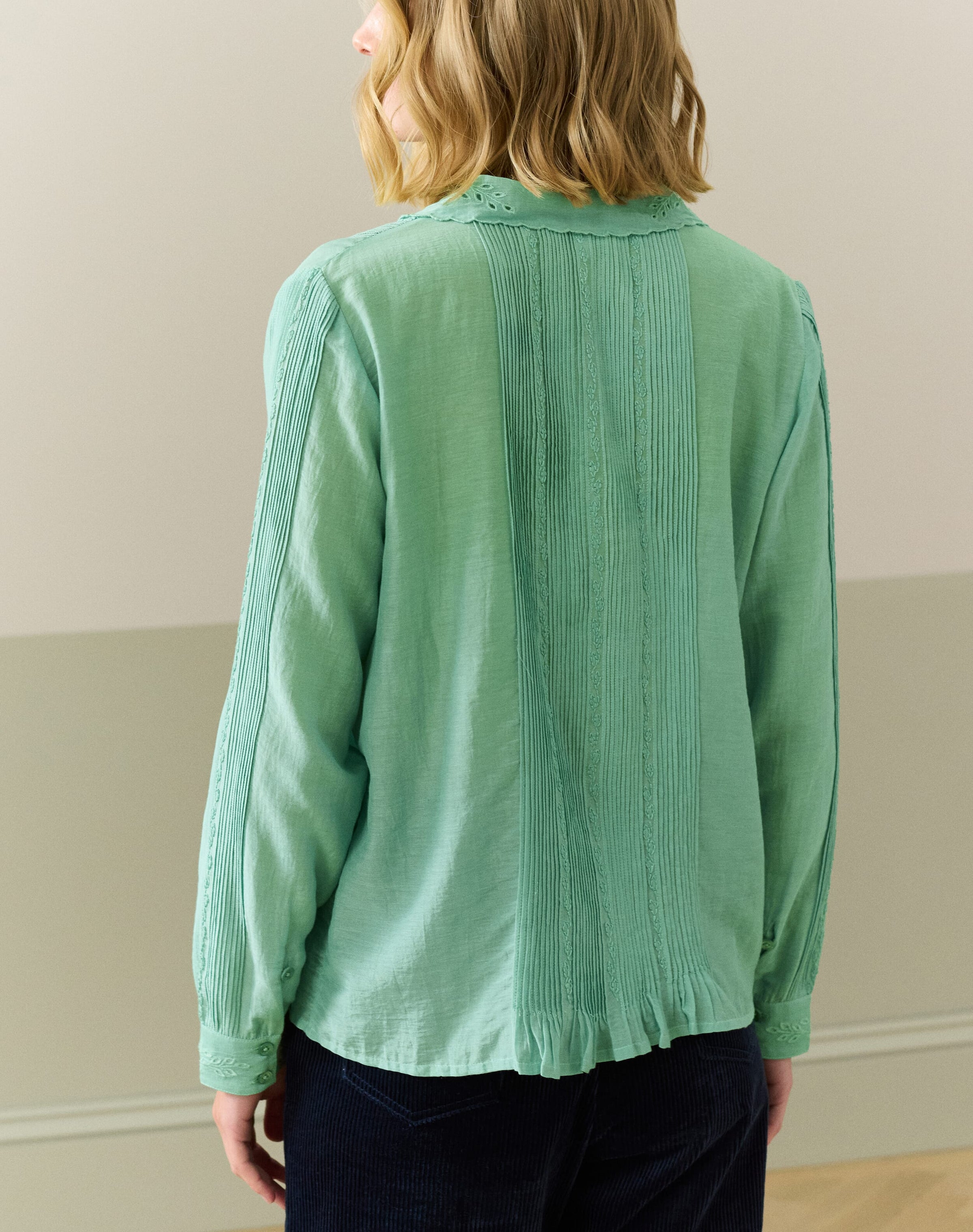 Silk Cotton Embroidered Blouse