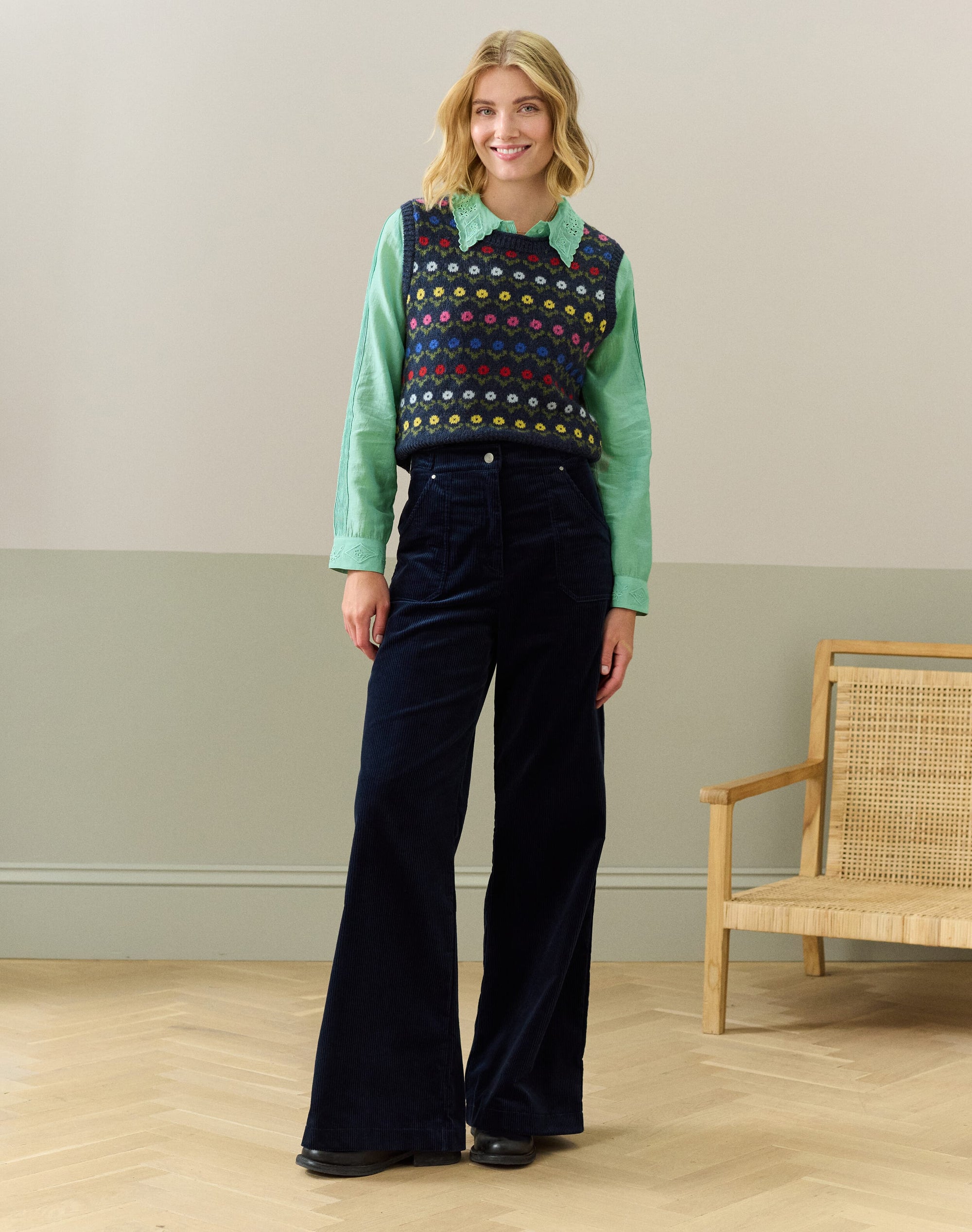 Silk Cotton Embroidered Blouse