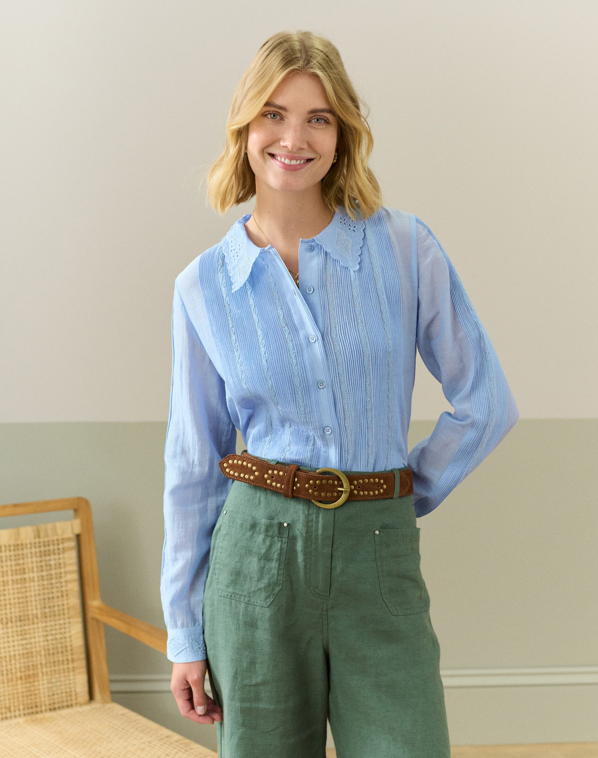Silk Cotton Embroidered Blouse
