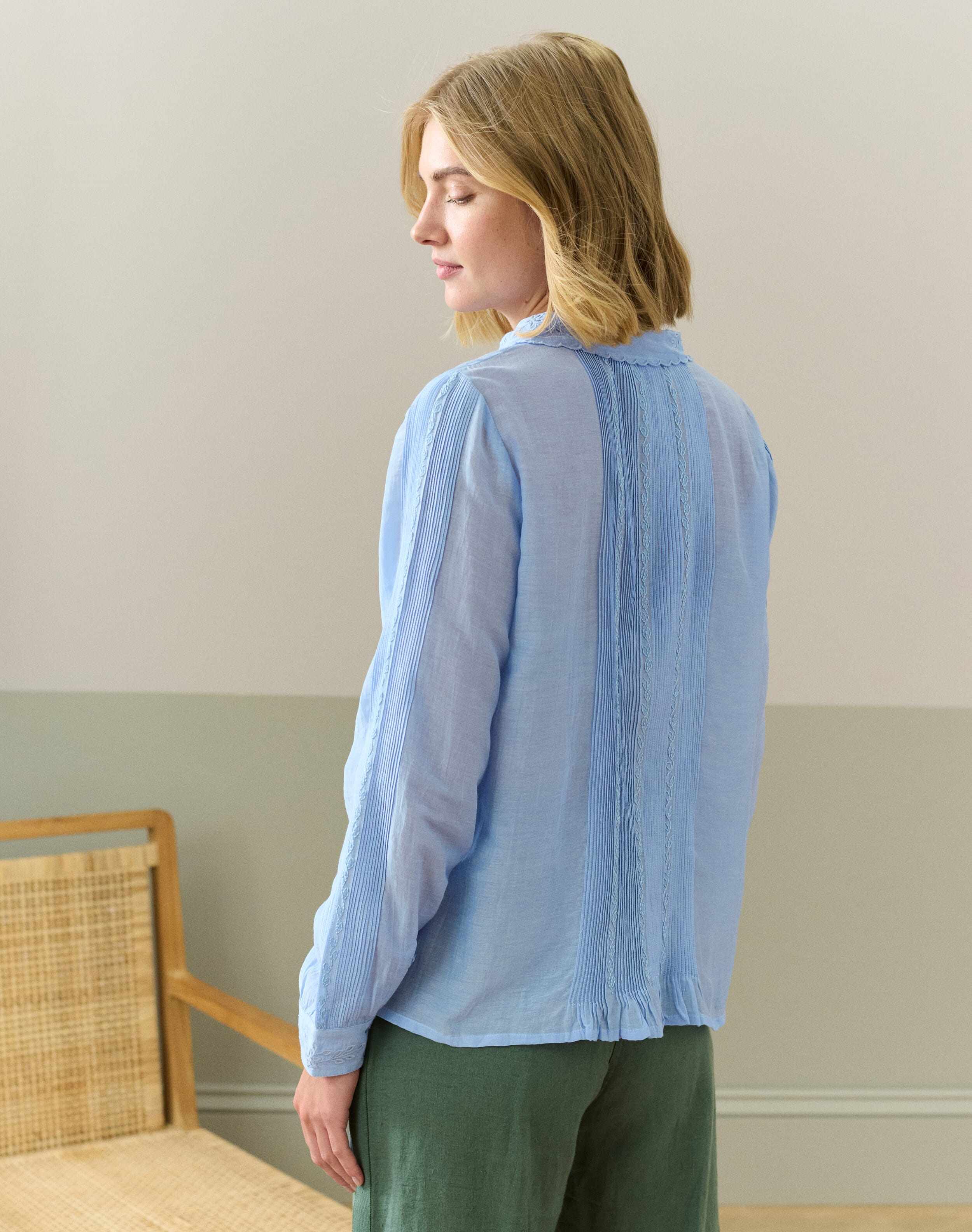 Silk Cotton Embroidered Blouse