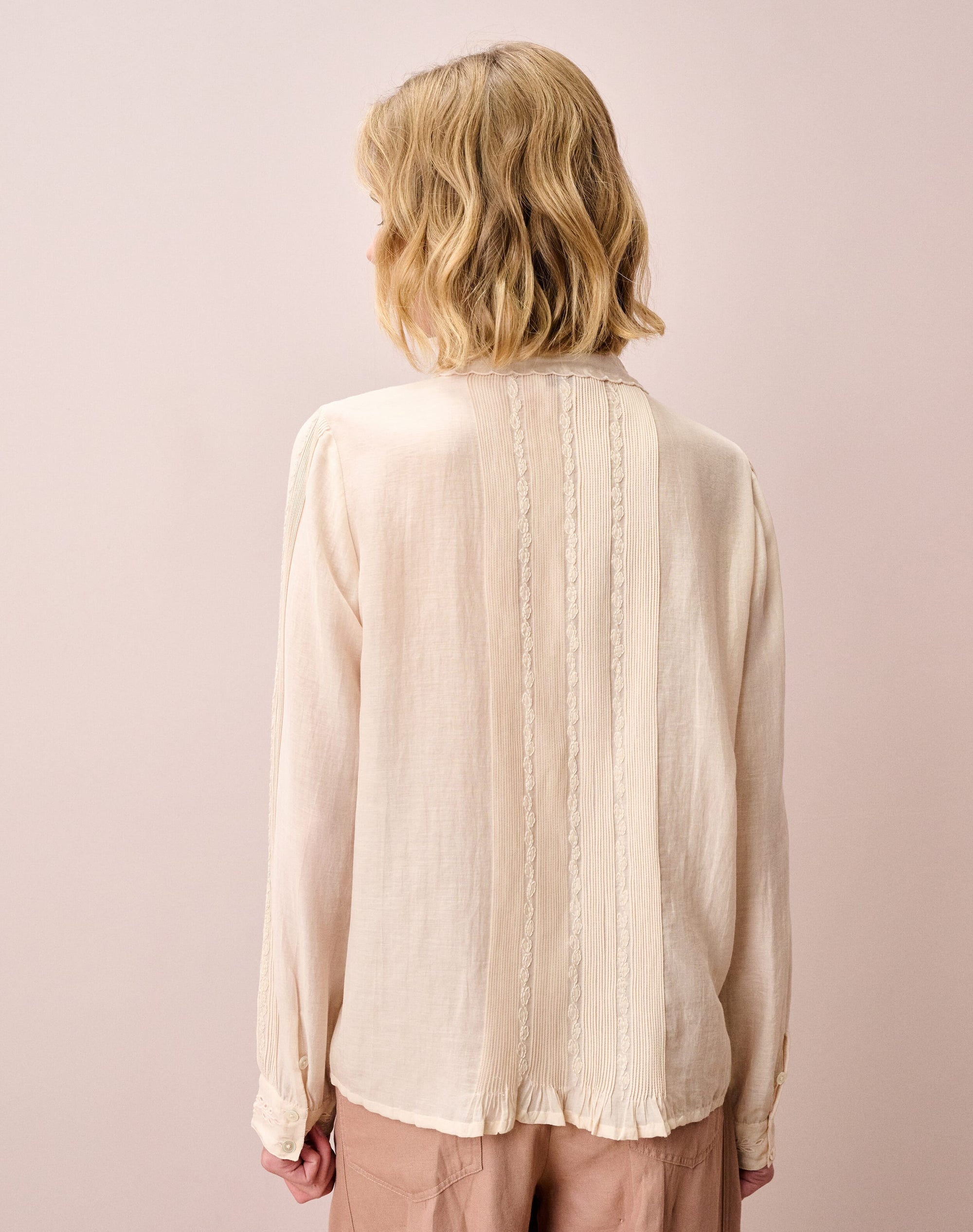 Silk Cotton Embroidered Blouse
