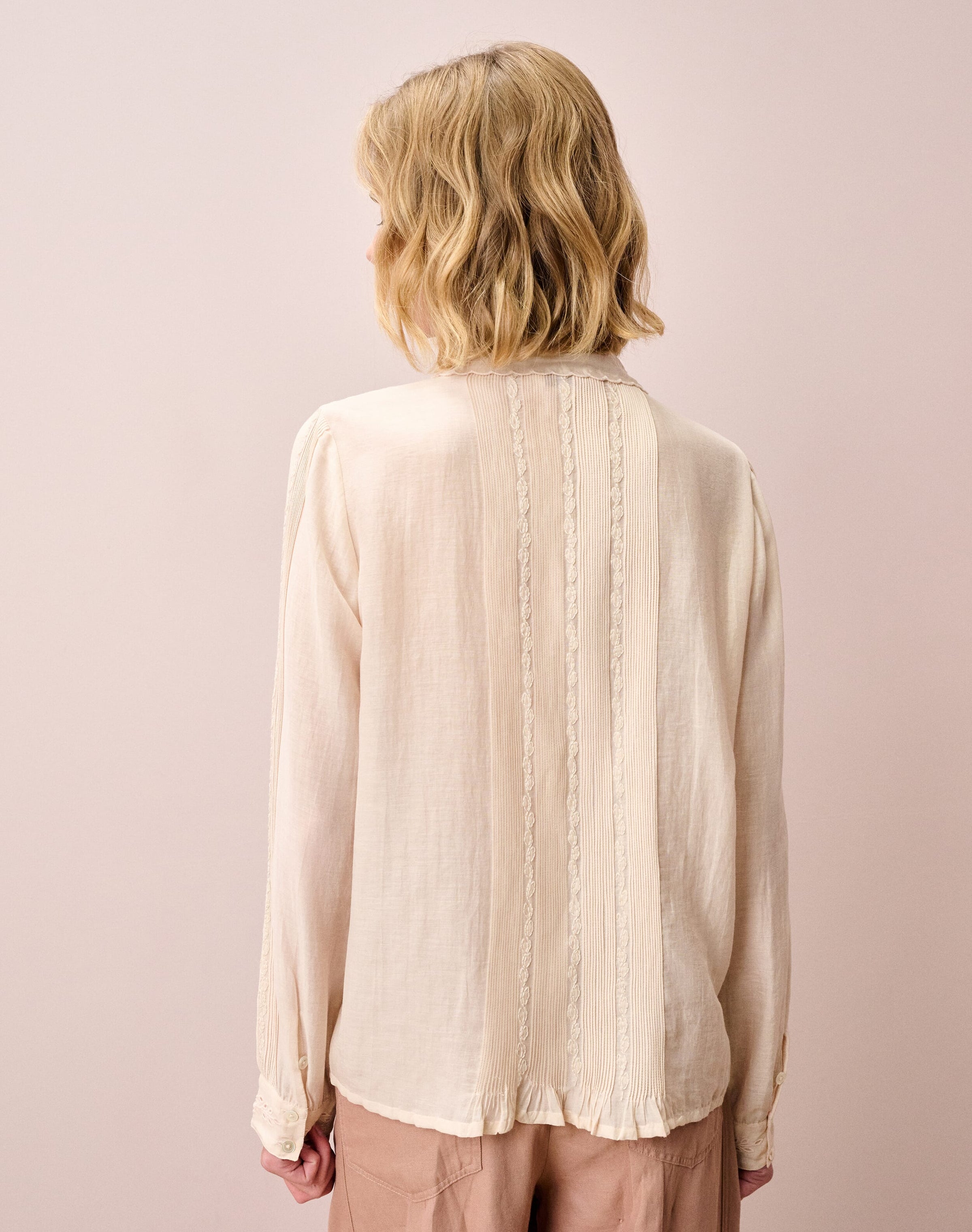 Silk Cotton Embroidered Blouse