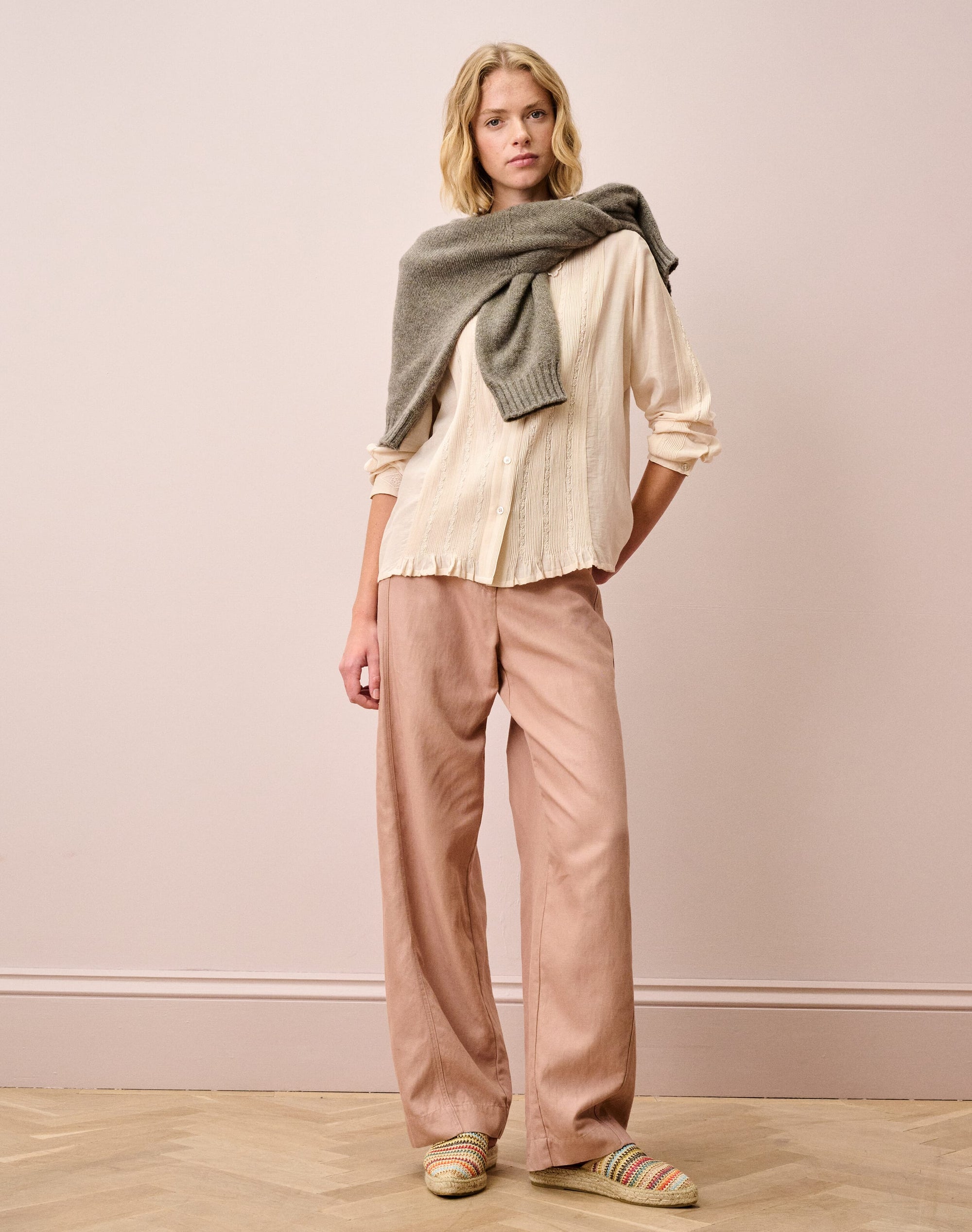 Silk Cotton Embroidered Blouse