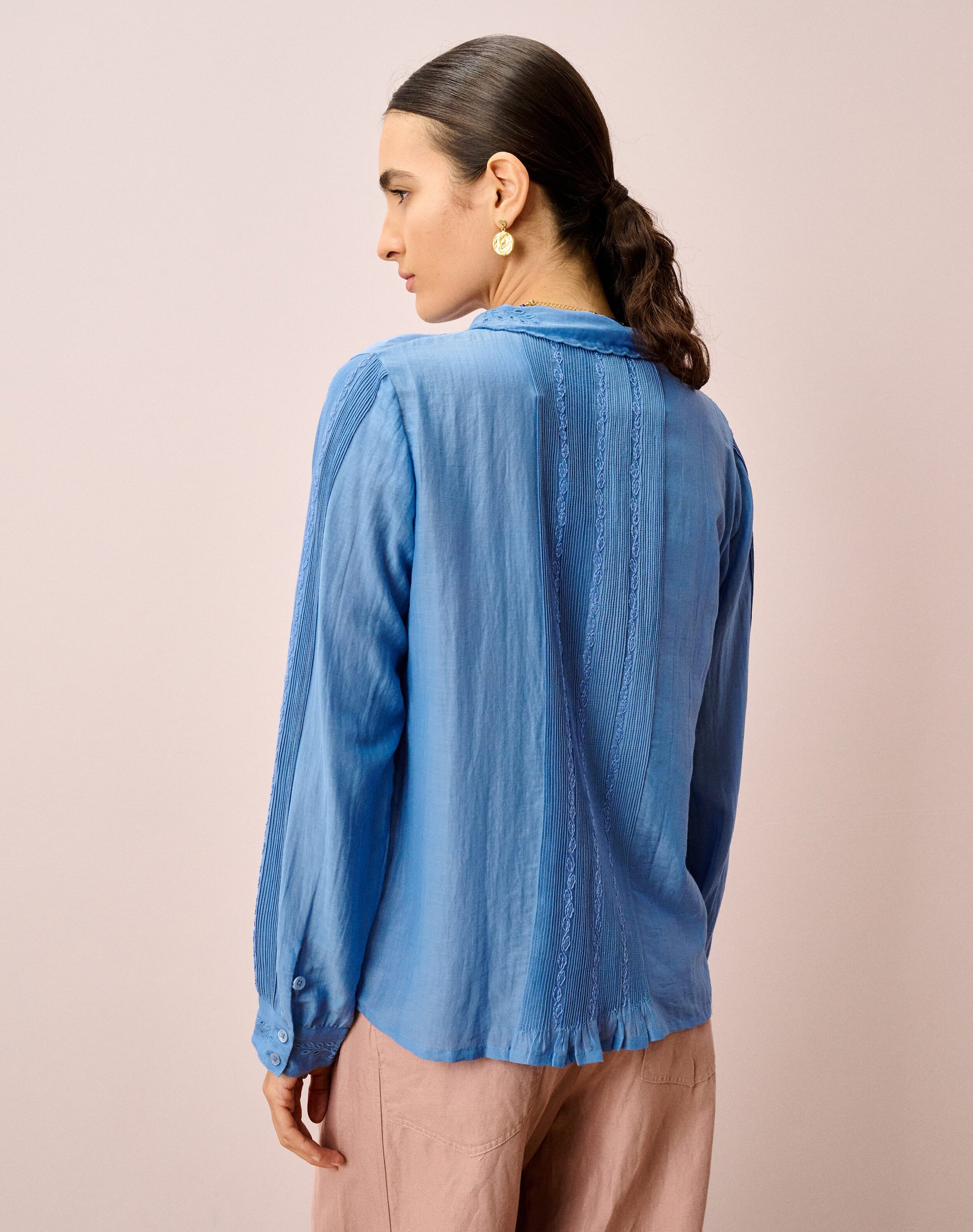 Silk Cotton Embroidered Blouse