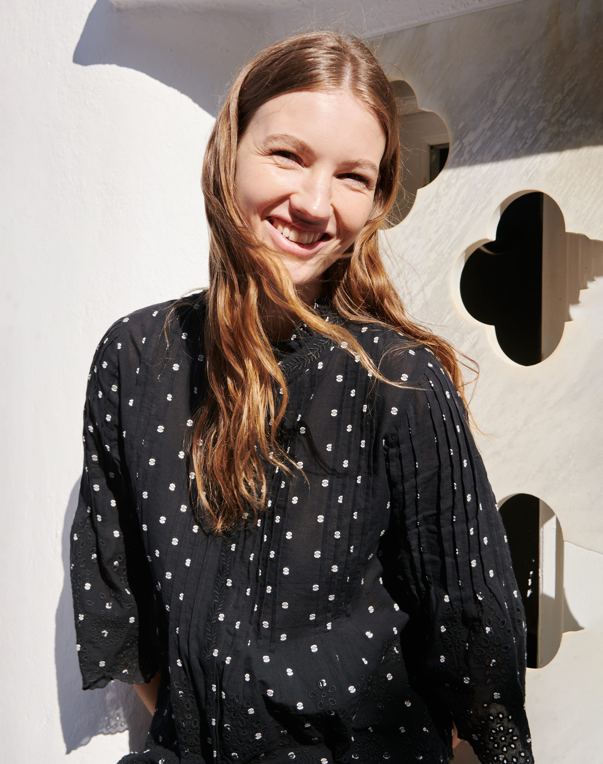 Cotton Dobby Blouse