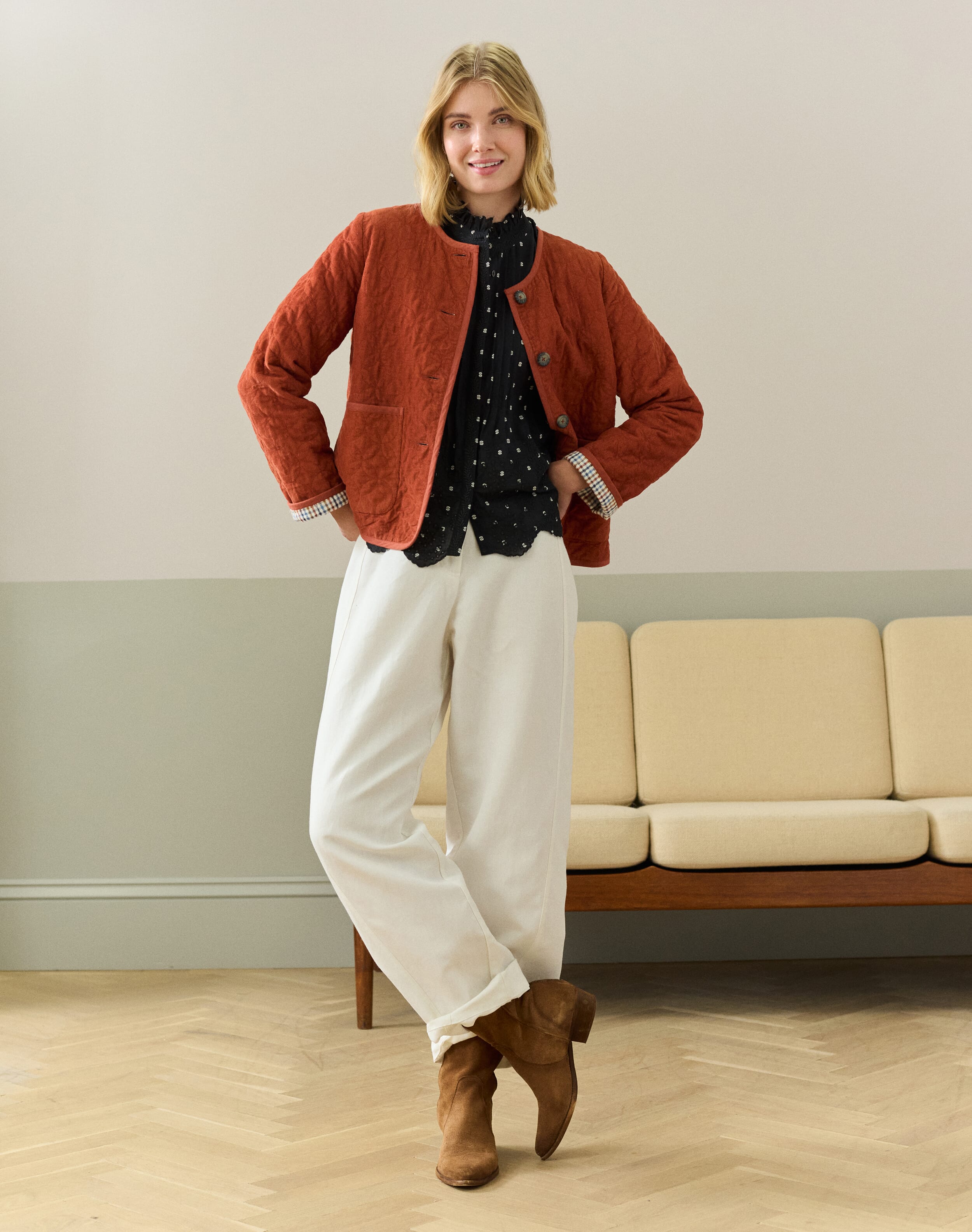 Cotton Dobby Blouse