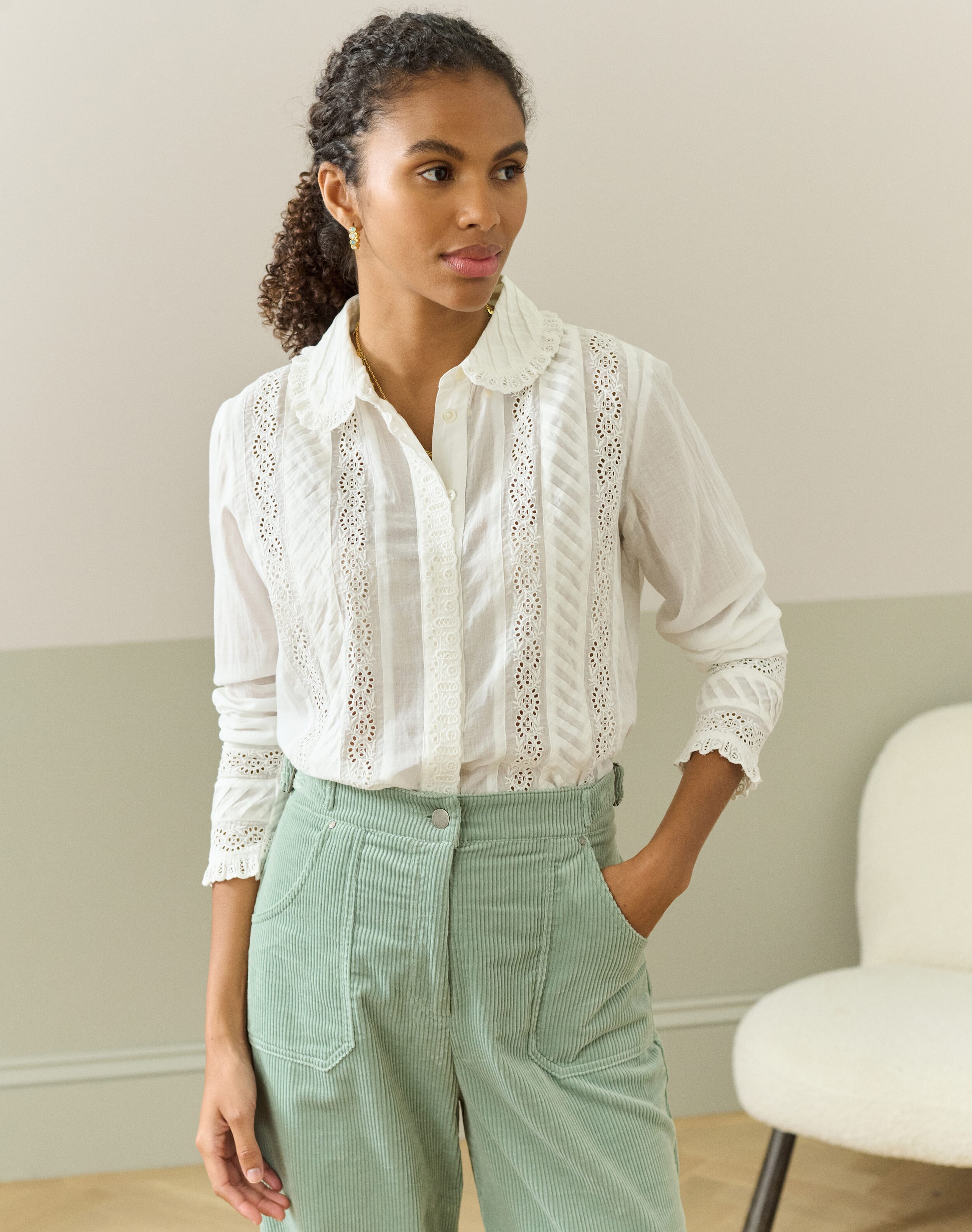 Organic Cotton Pintuck Shirt