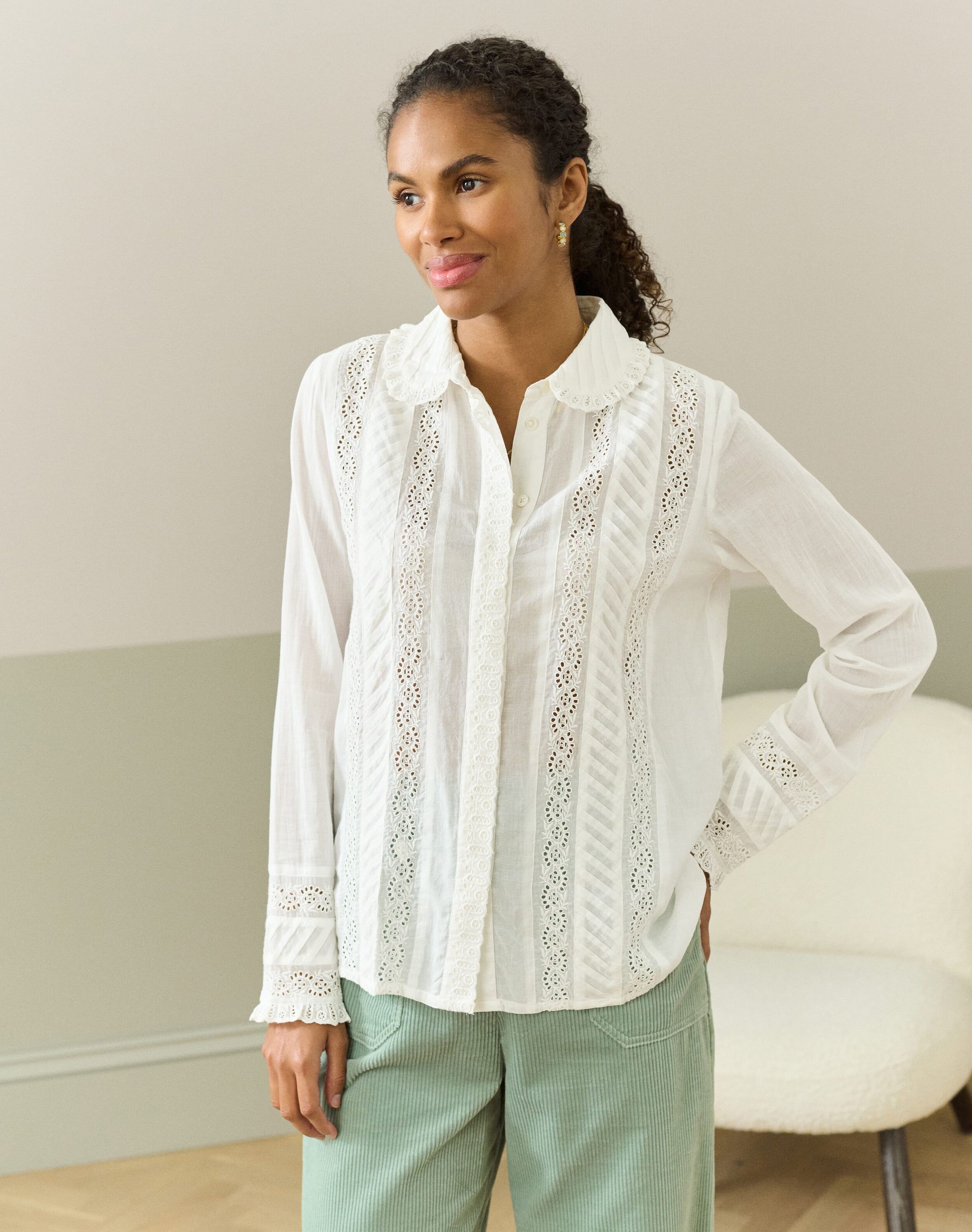 Organic Cotton Pintuck Shirt