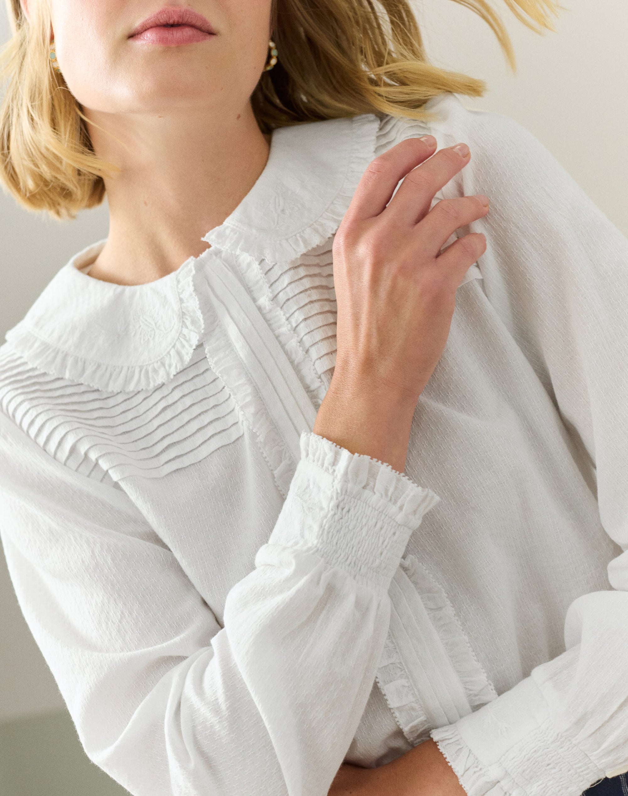 Organic Cotton Dobby Blouse