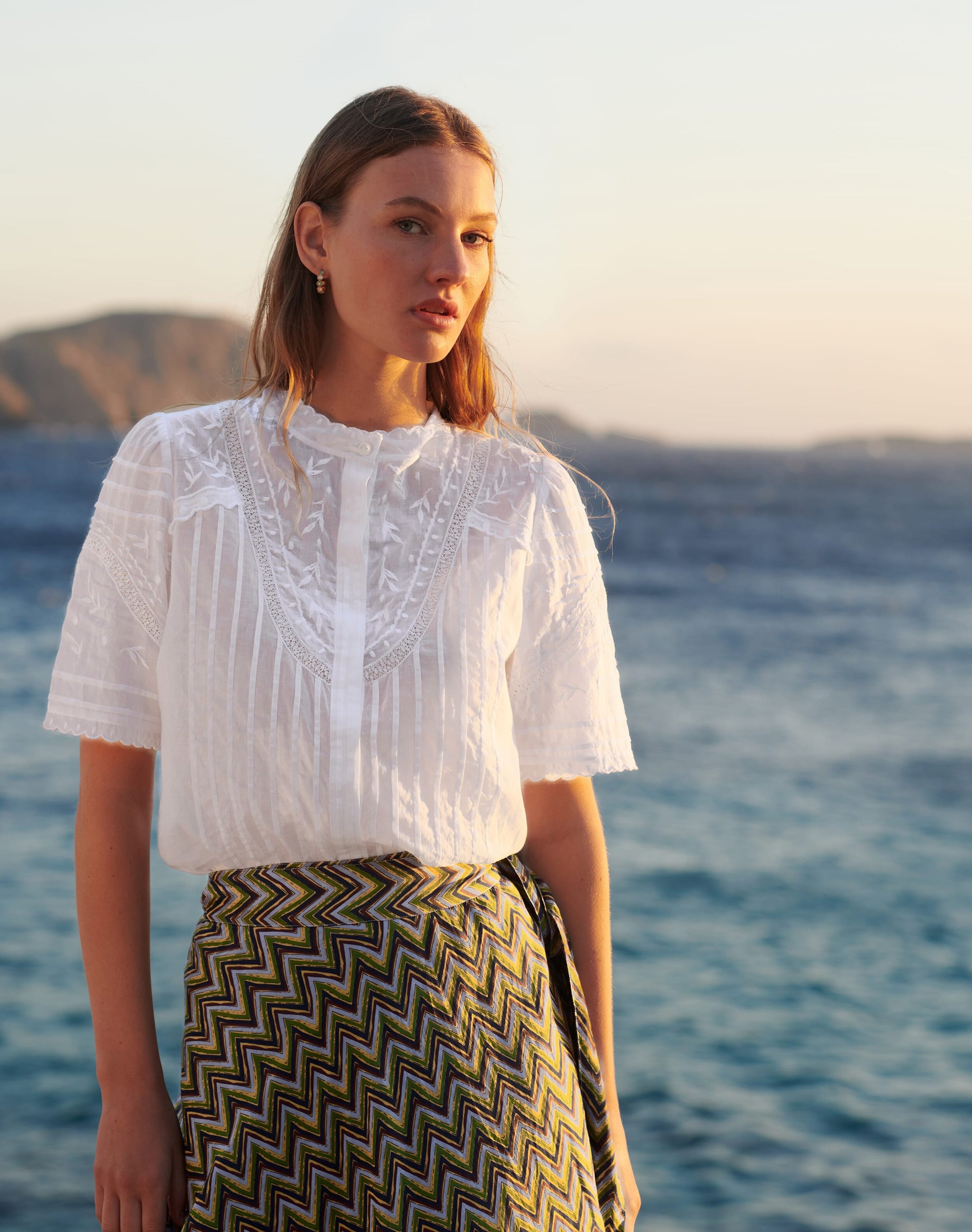 Organic Cotton Embroidered Blouse