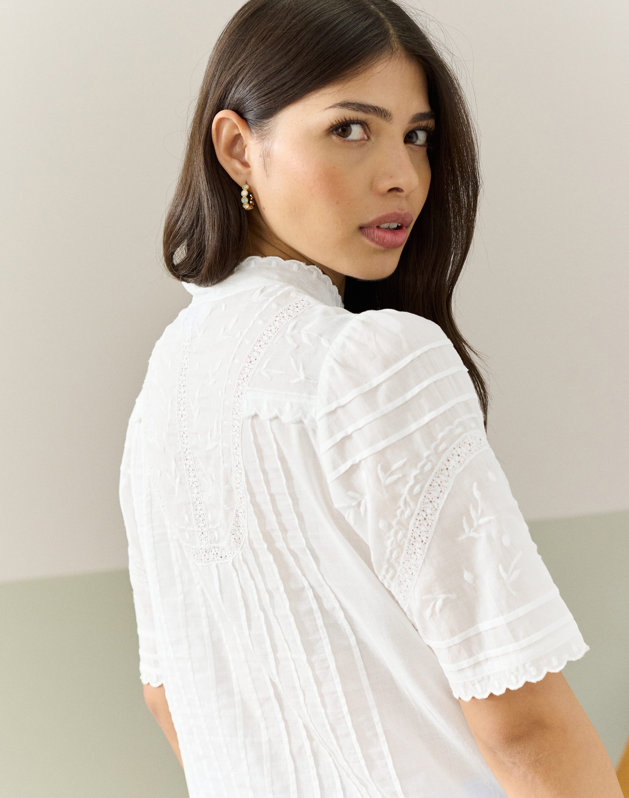 Organic Cotton Embroidered Blouse