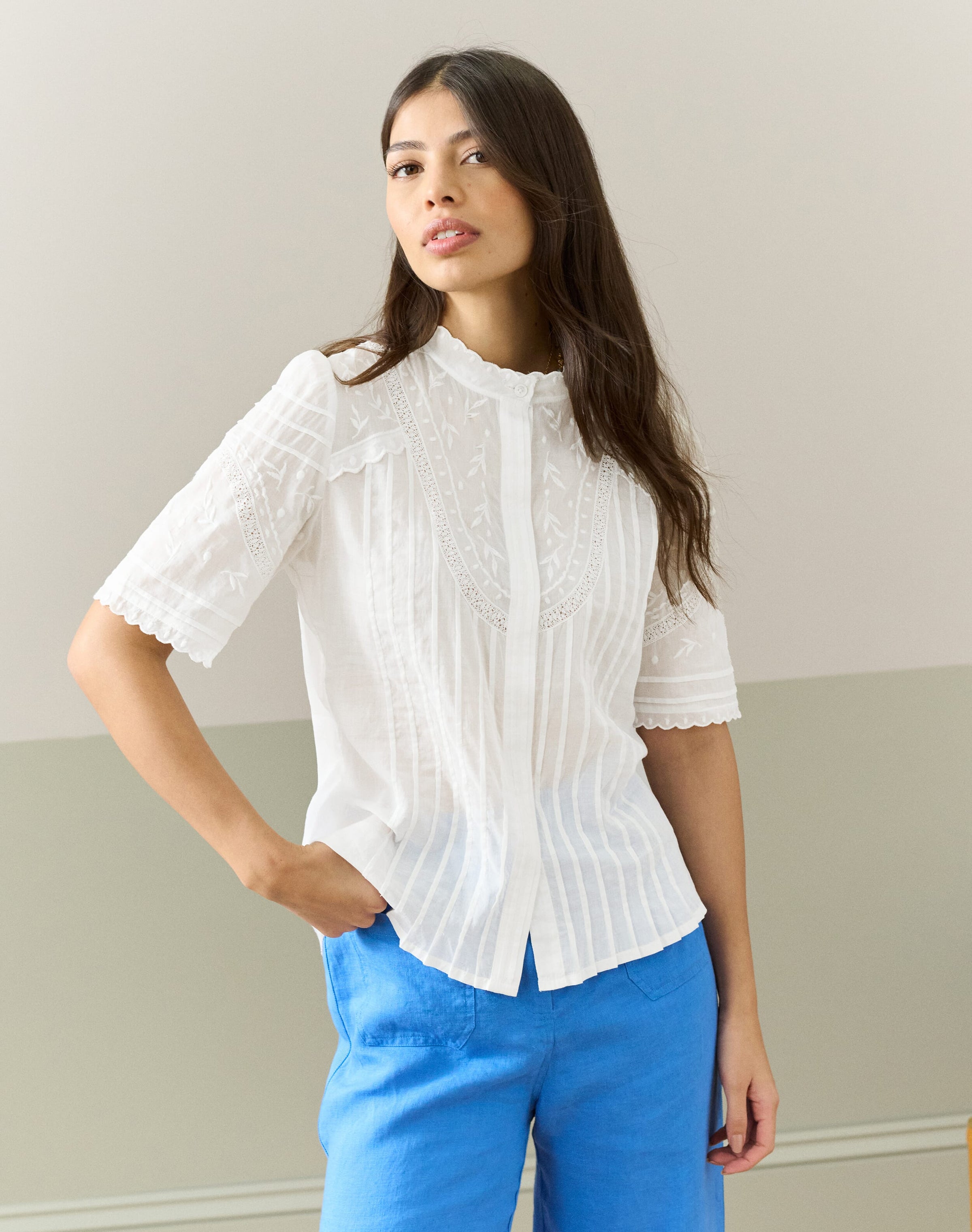 Organic Cotton Embroidered Blouse