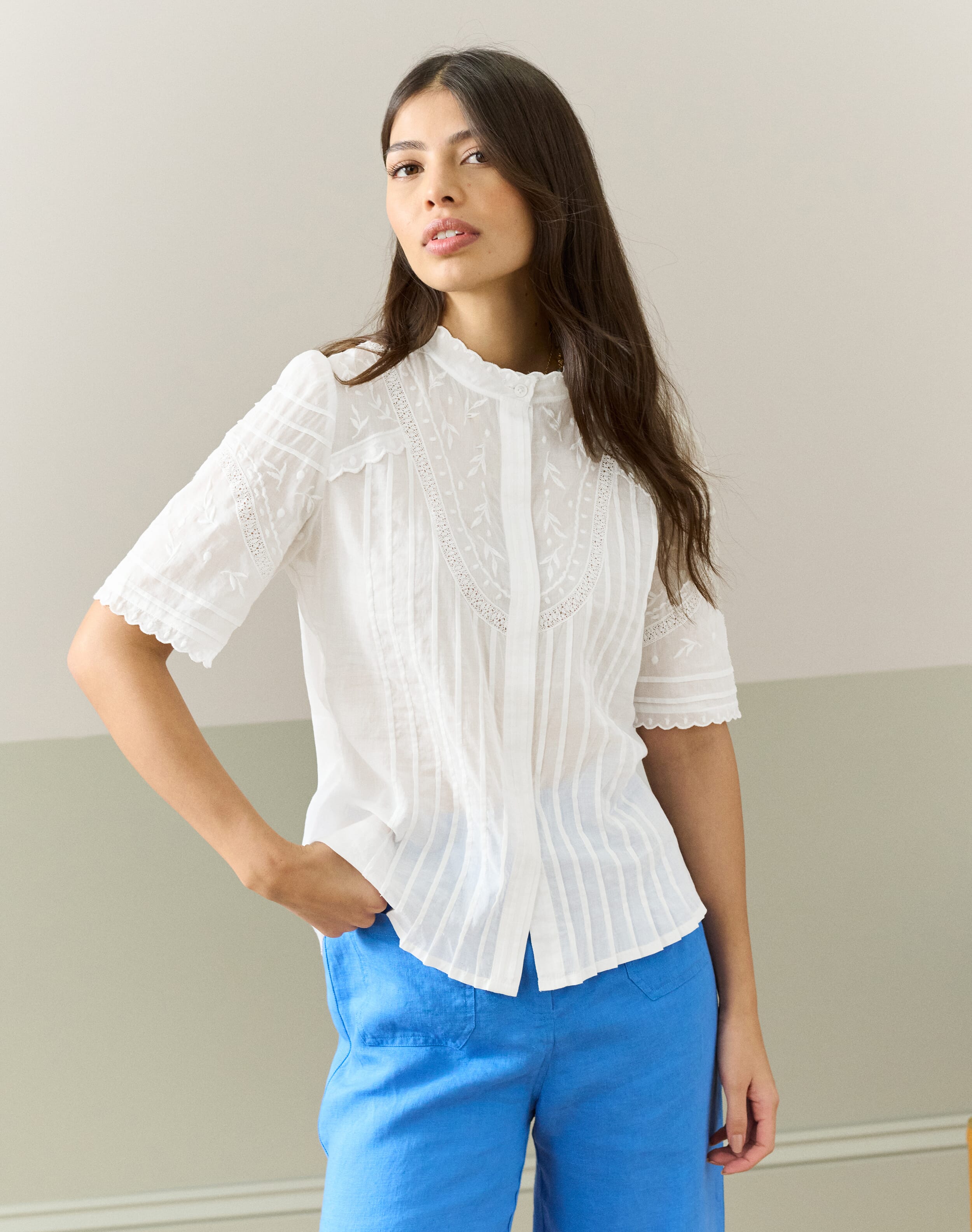 Organic Cotton Embroidered Blouse