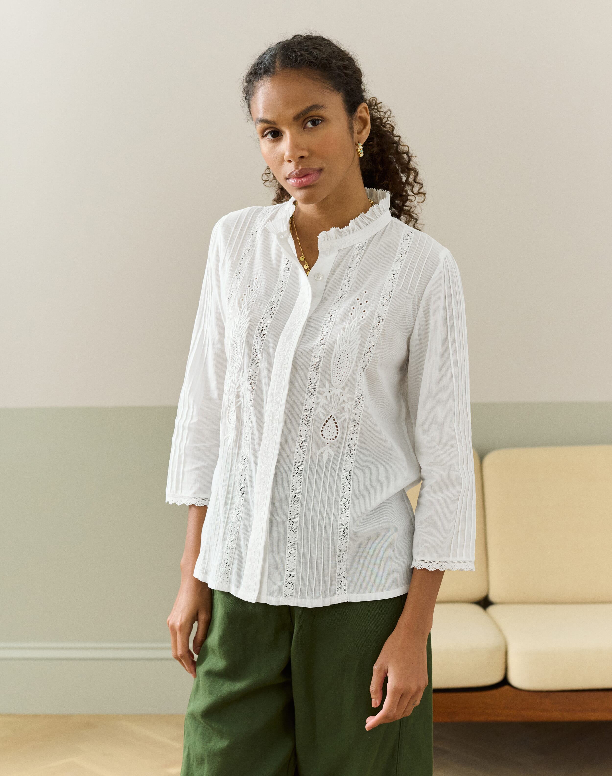 Organic Cotton Applique Blouse