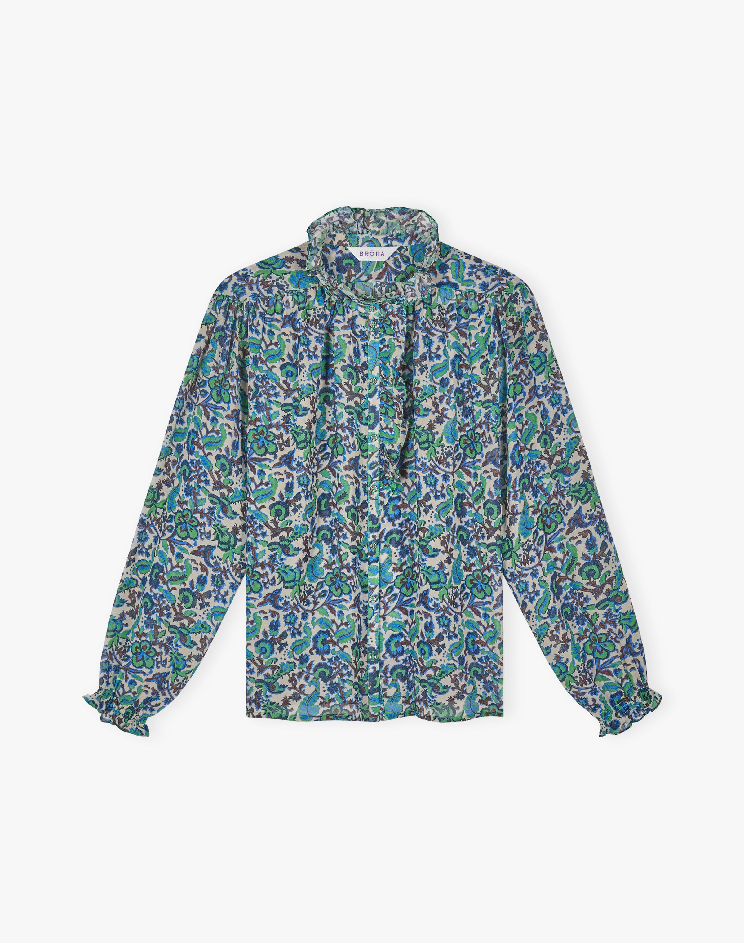 Silk Frill Front Blouse