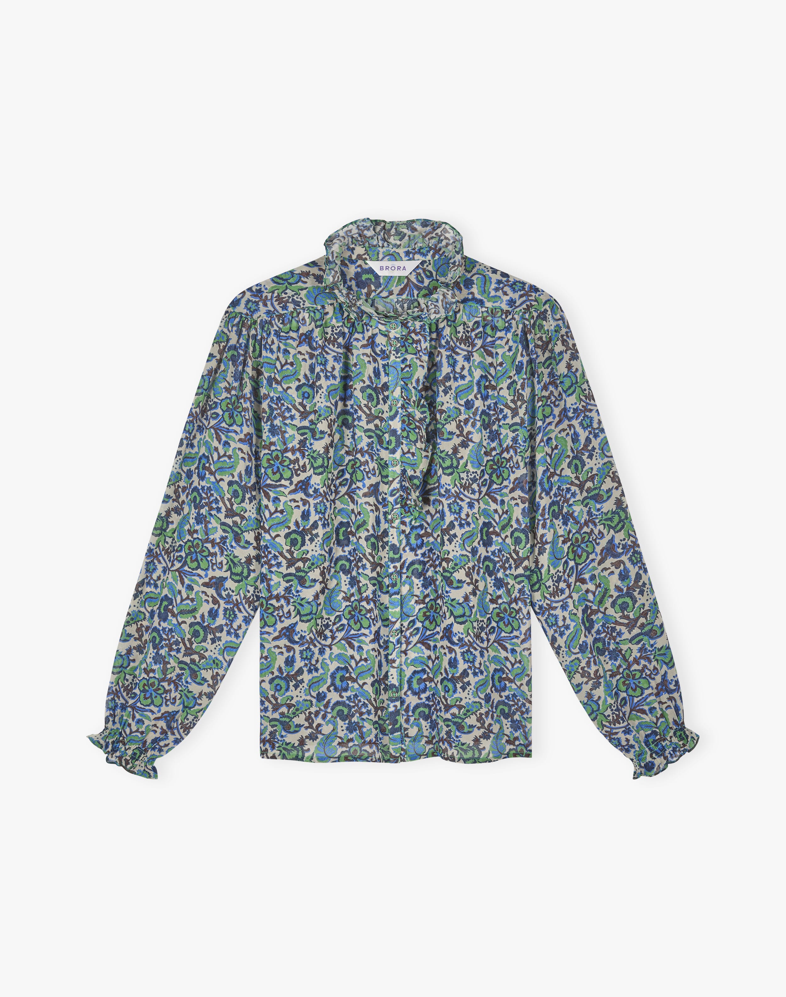 Silk Frill Front Blouse