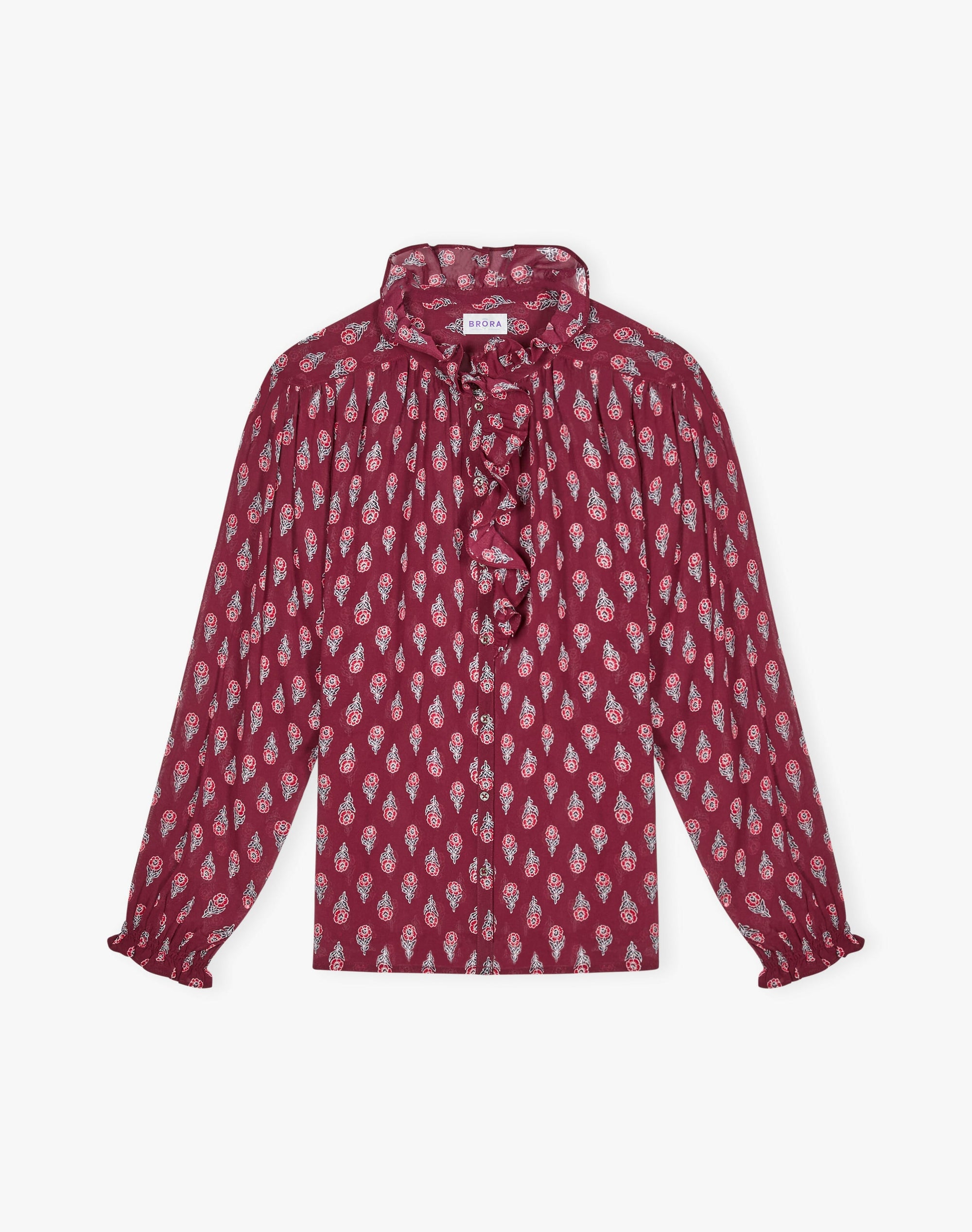 Silk Frill Front Blouse