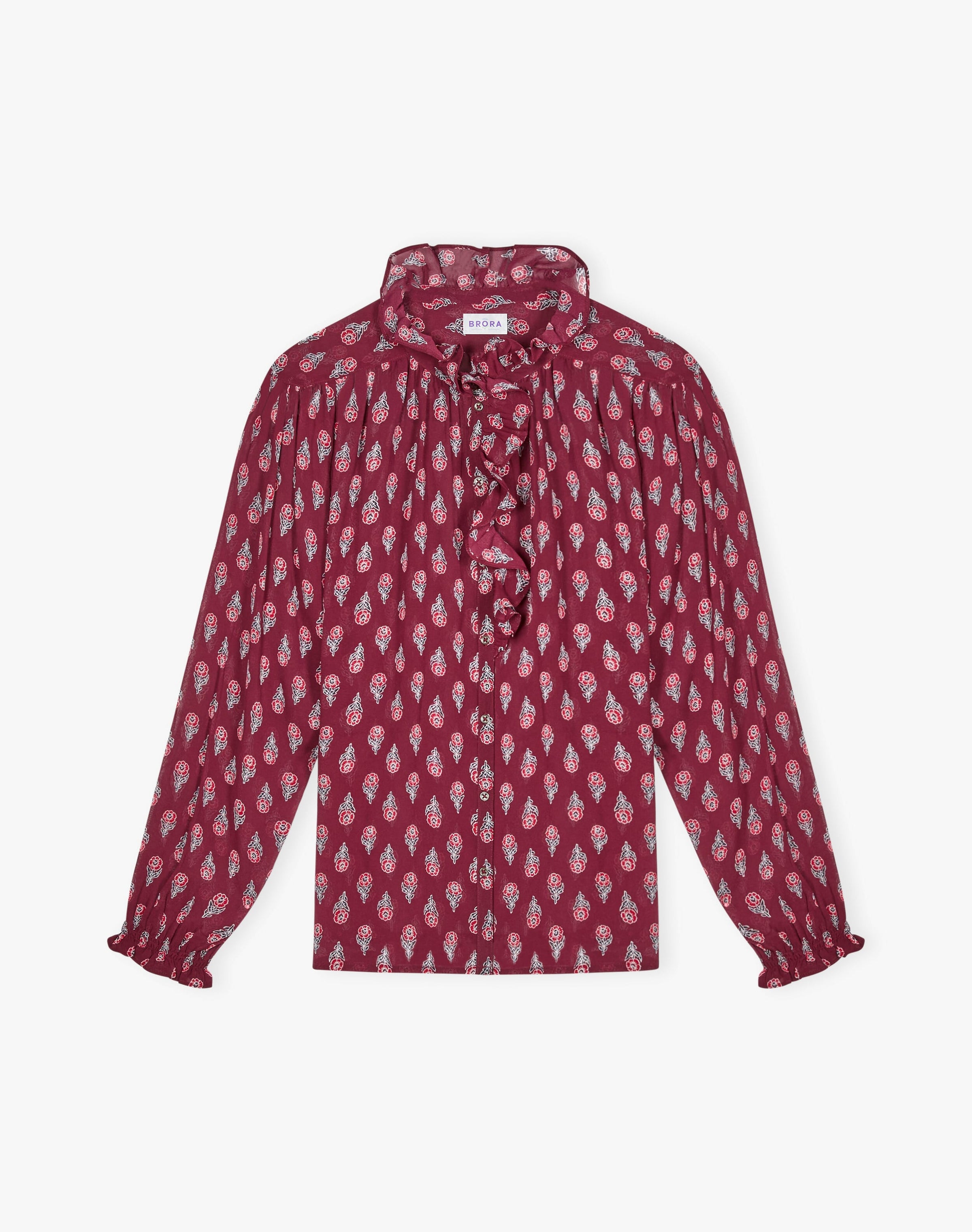 Silk Frill Front Blouse