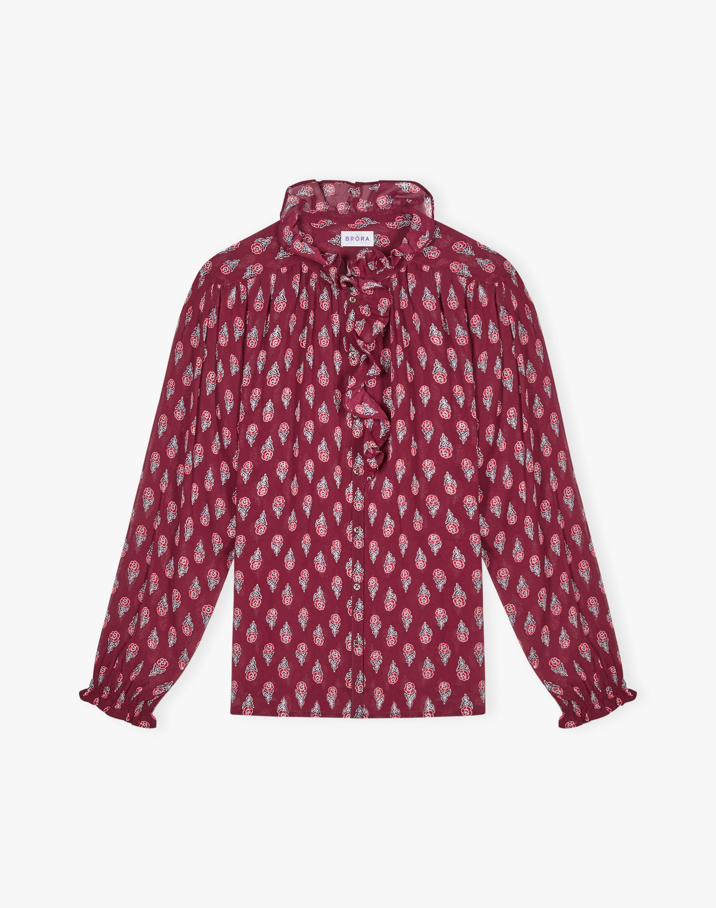 Silk Frill Front Blouse