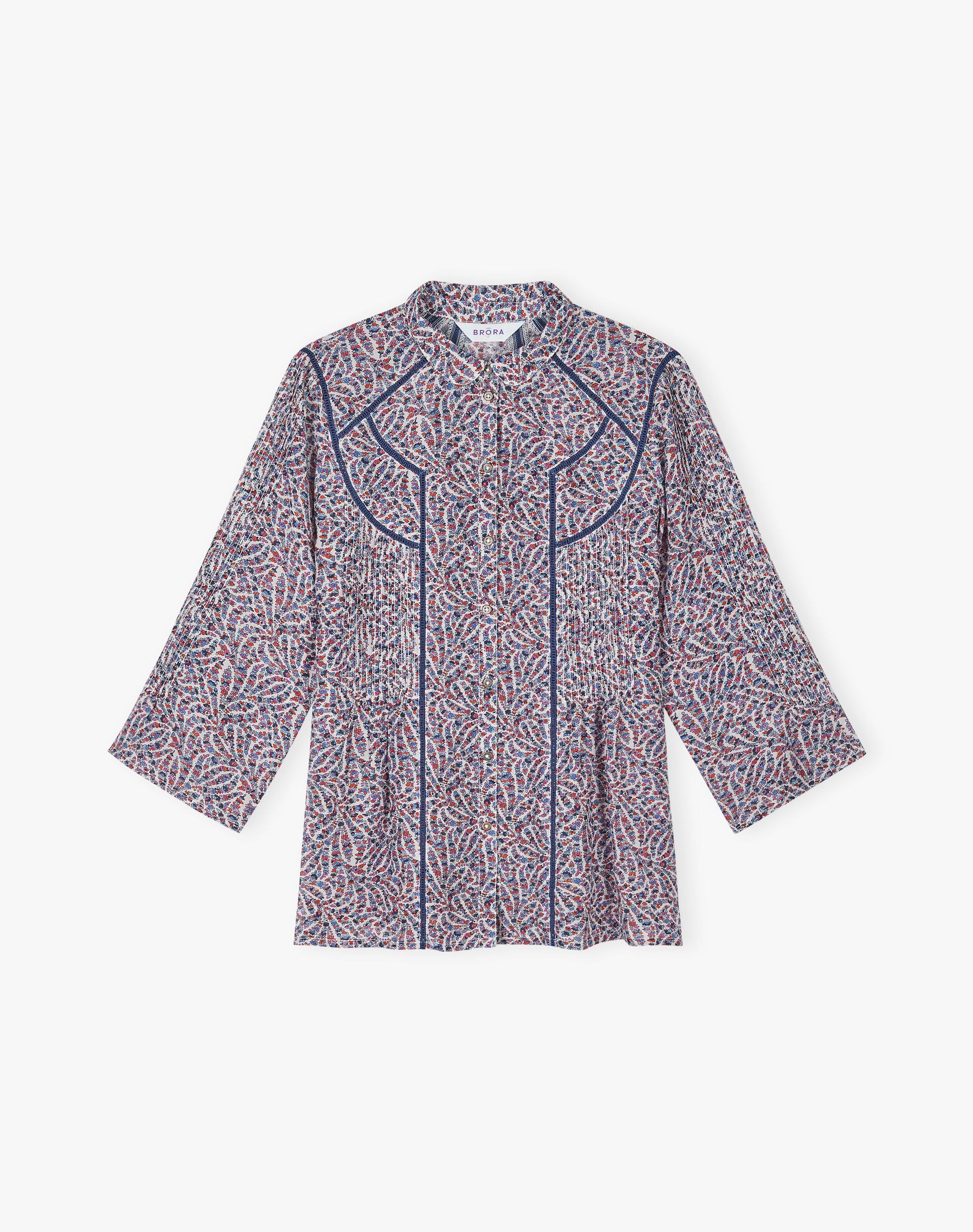 Silk Cotton Ladder Stitch Blouse