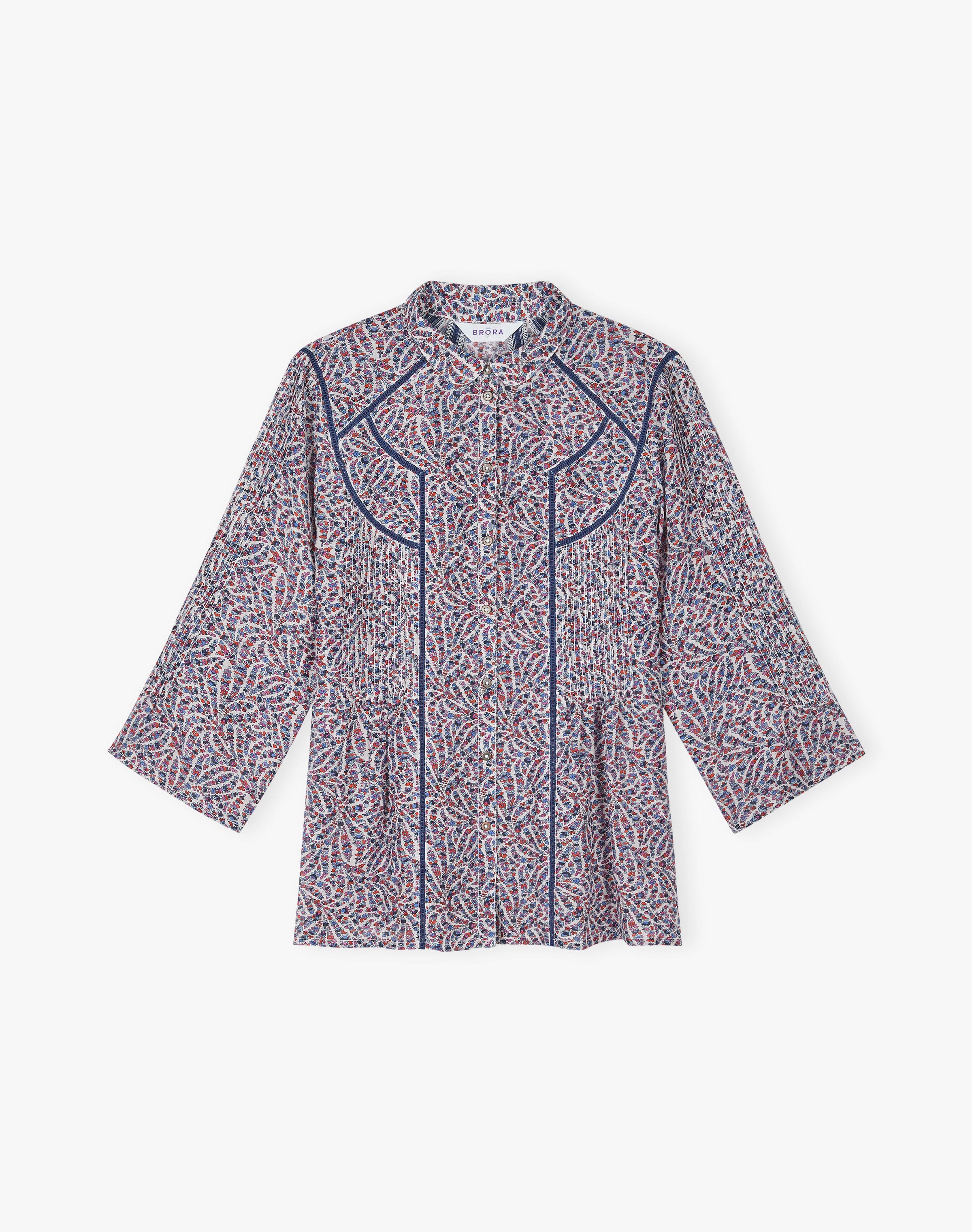 Silk Cotton Ladder Stitch Blouse