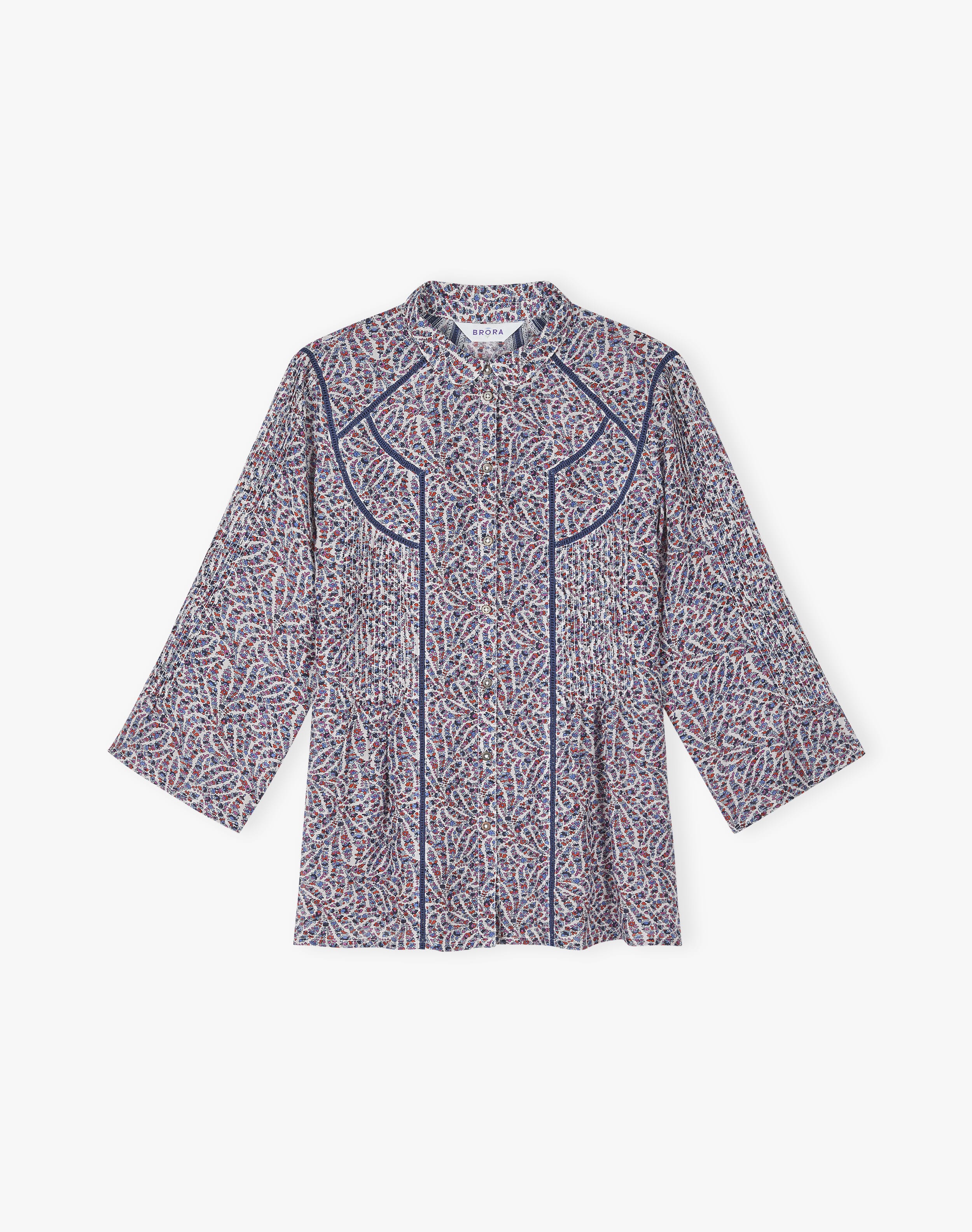 Silk Cotton Ladder Stitch Blouse