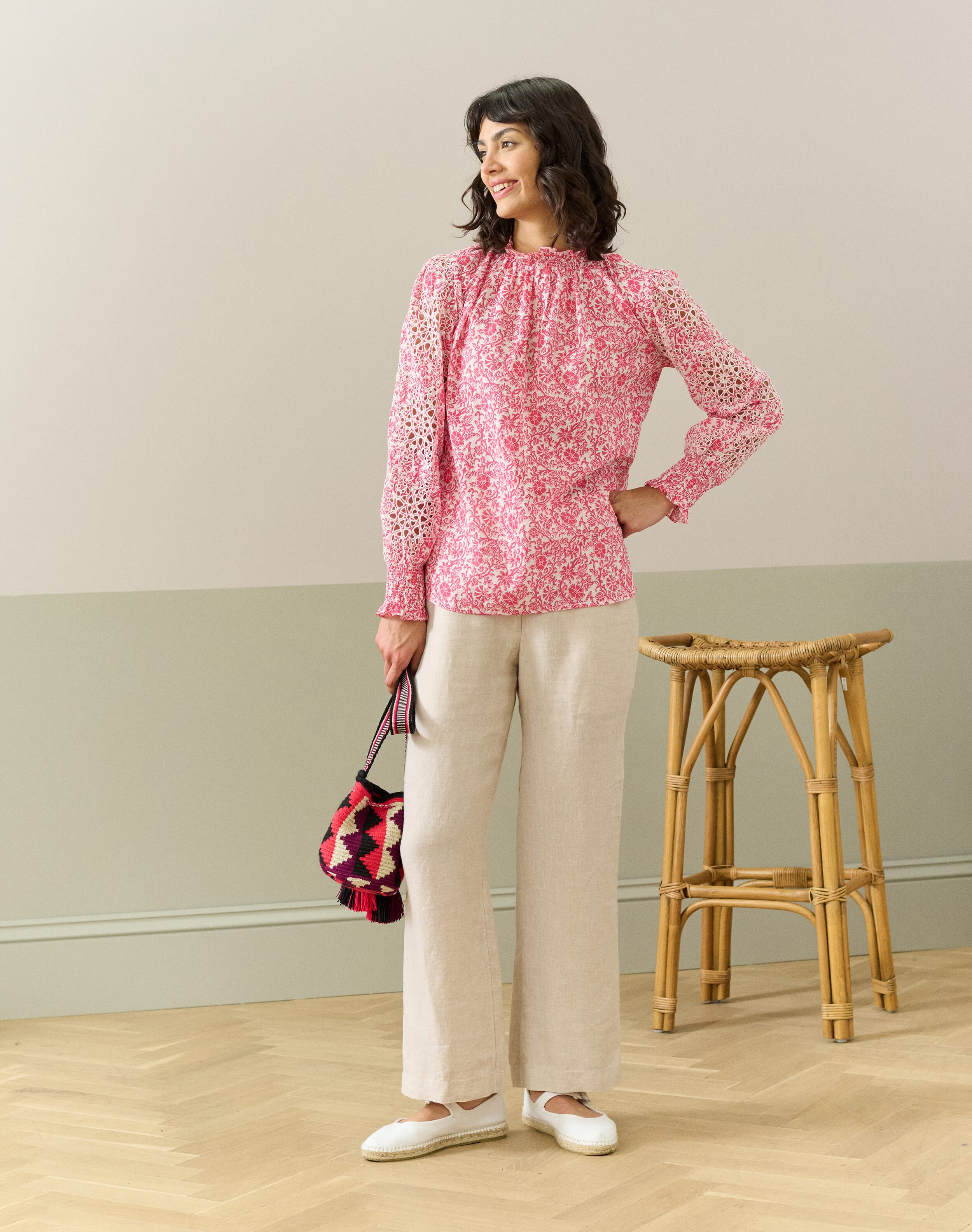 Organic Cotton Voile Broderie Blouse