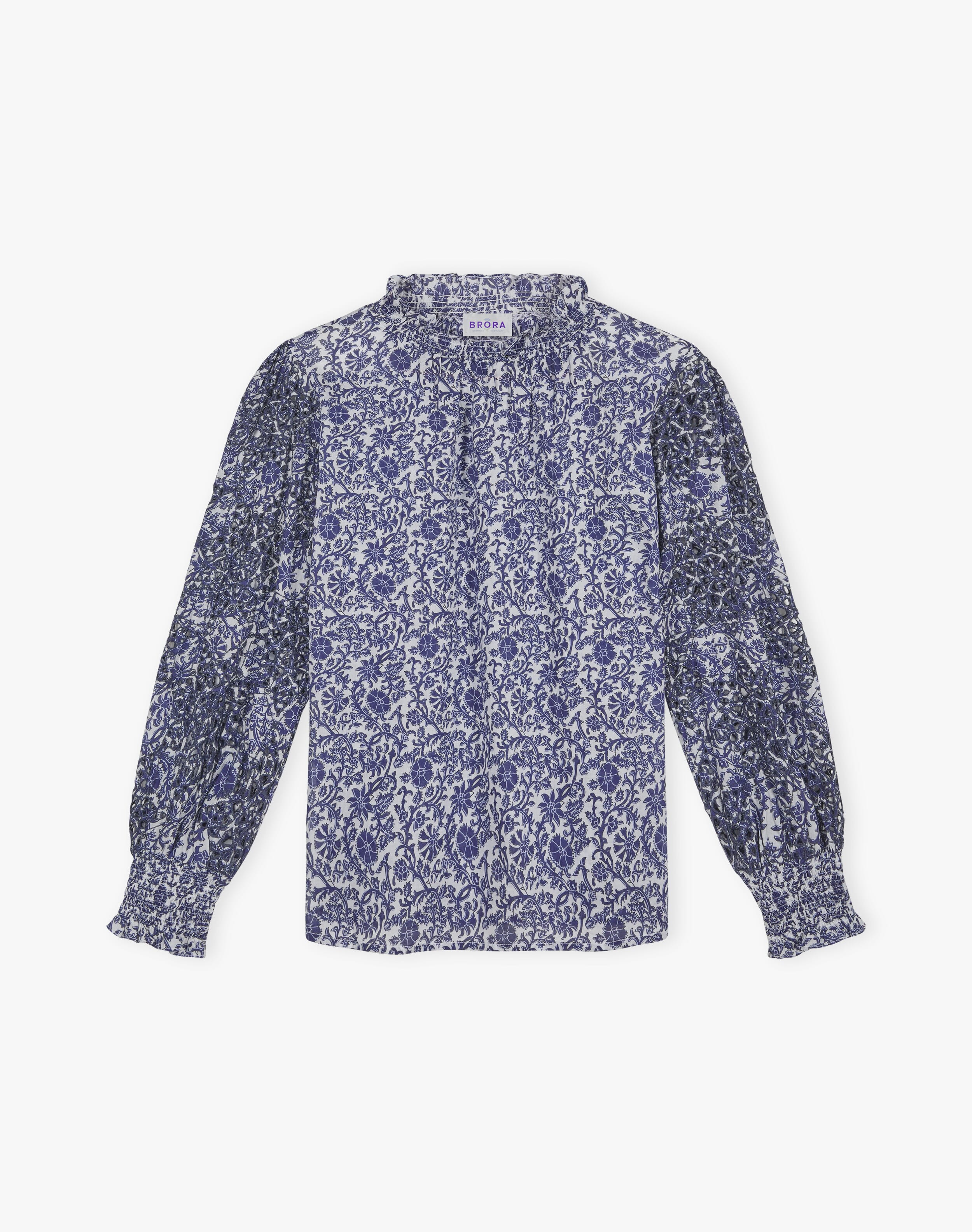 Organic Cotton Voile Broderie Blouse