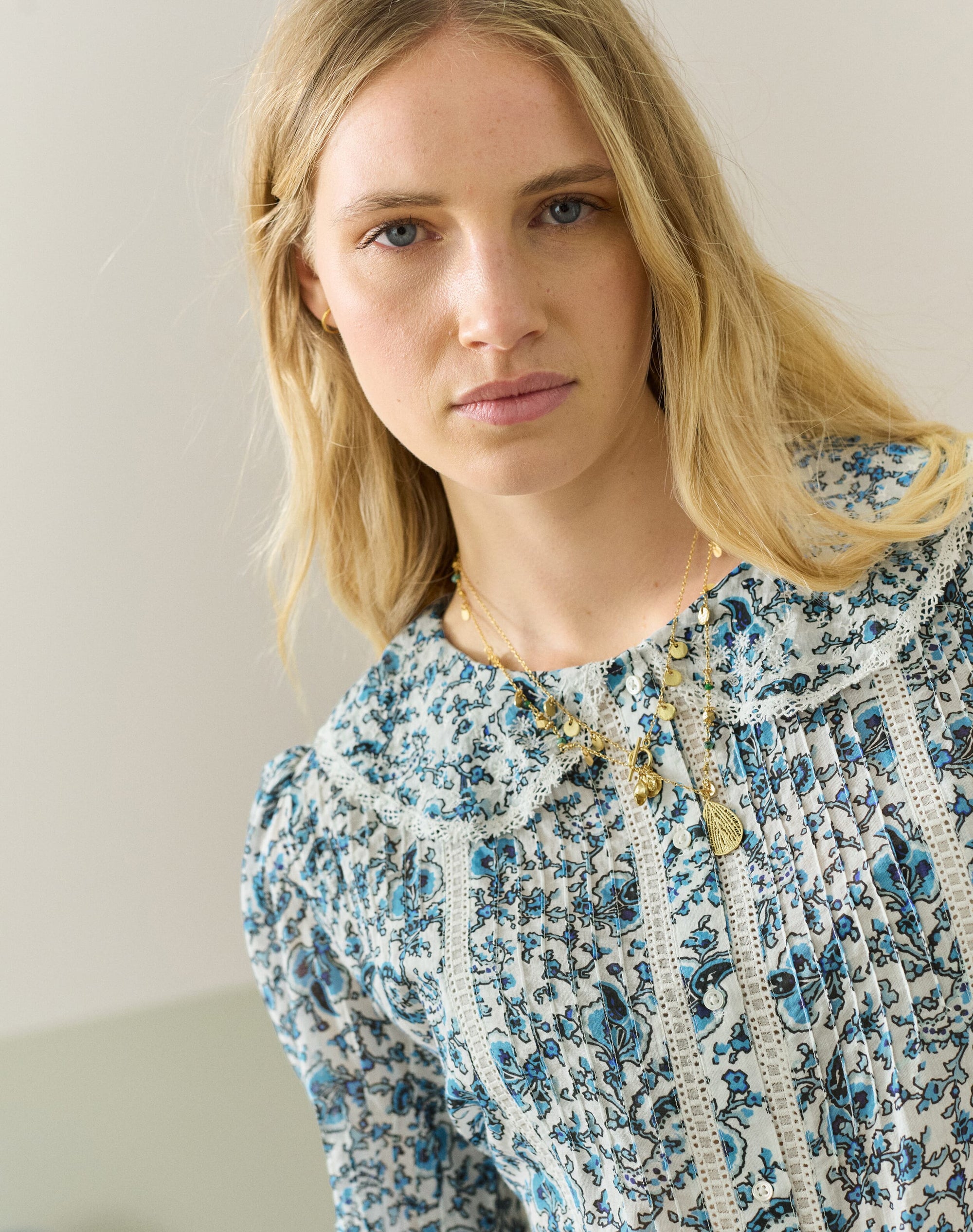 Organic Cotton Paisley Flower Blouse