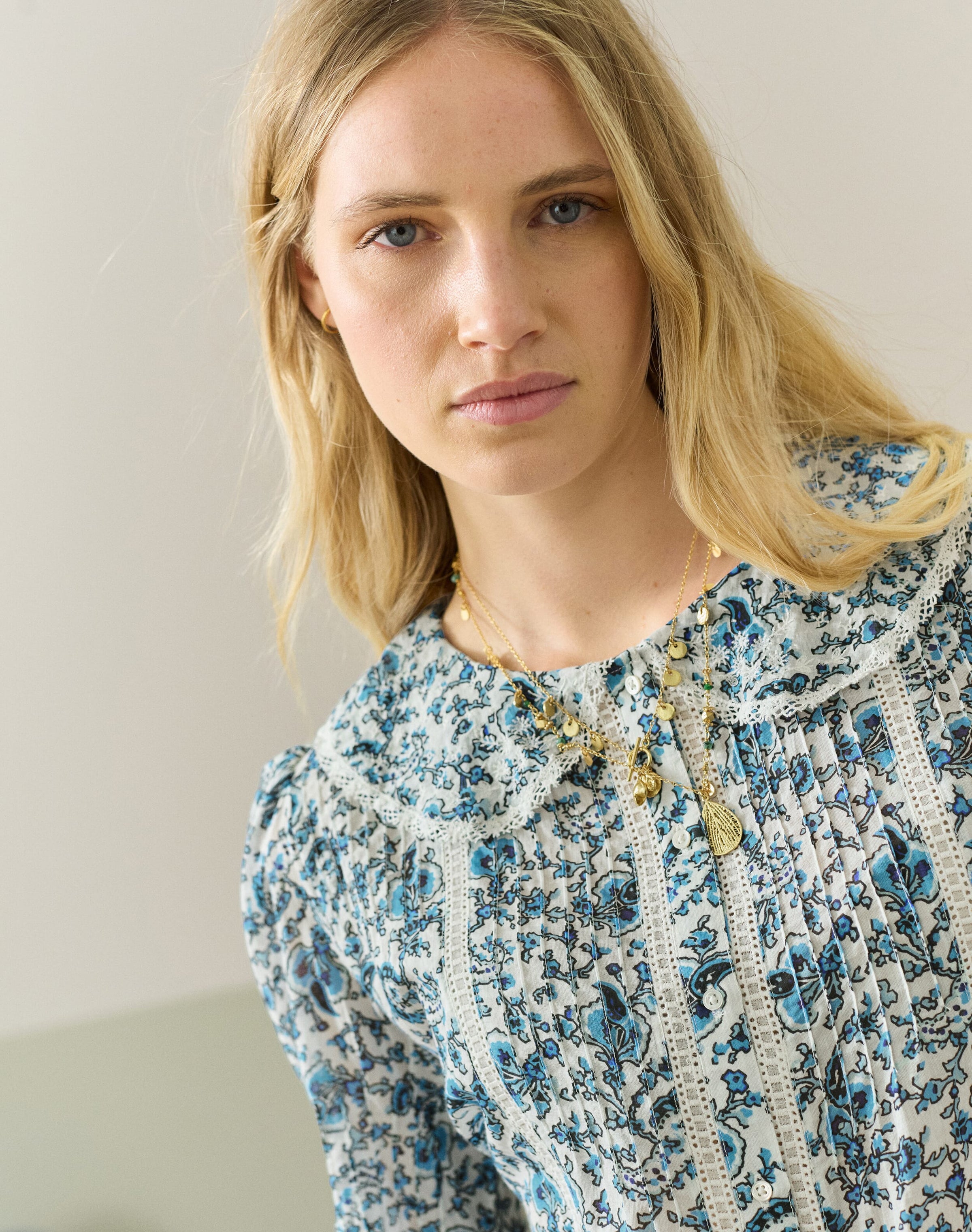 Organic Cotton Paisley Flower Blouse