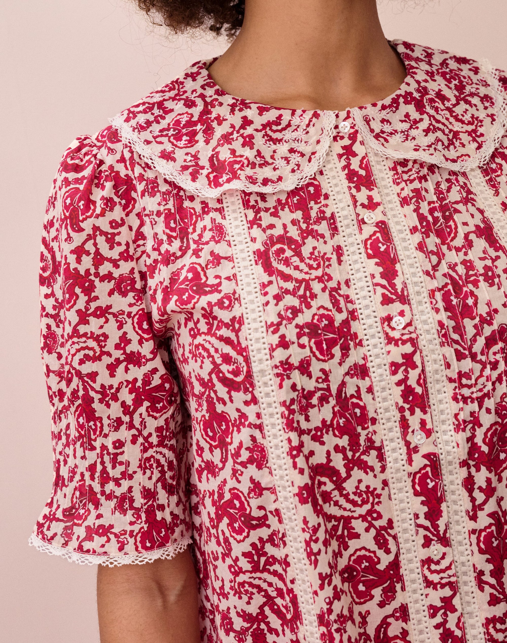 Organic Cotton Paisley Flower Blouse