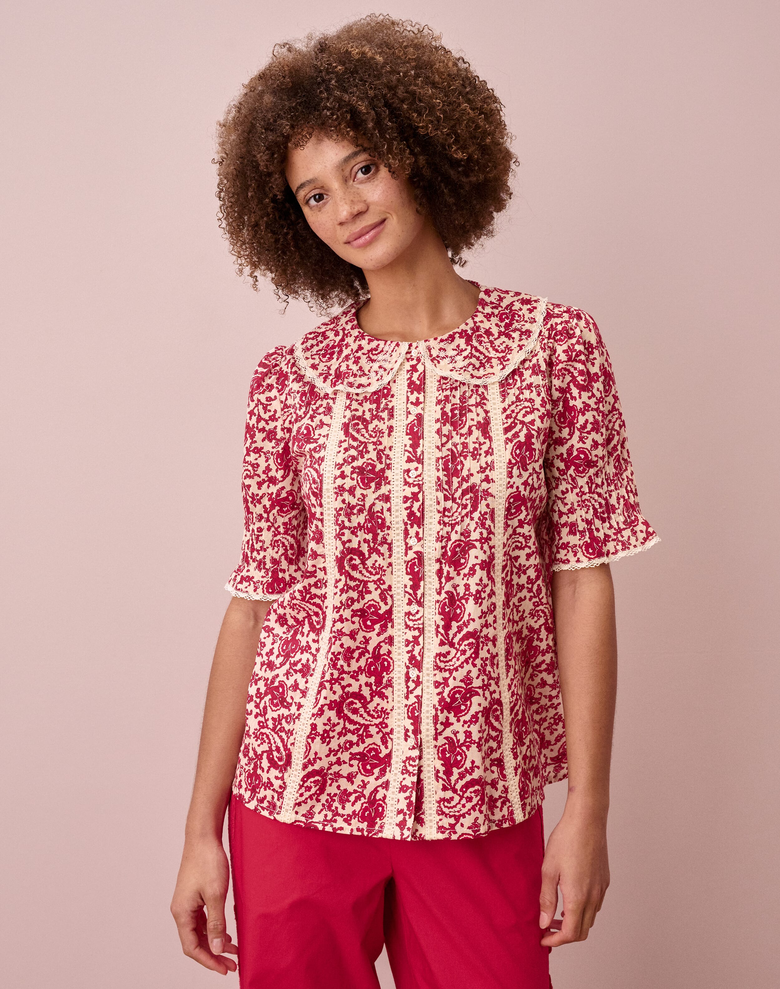 Organic Cotton Paisley Flower Blouse