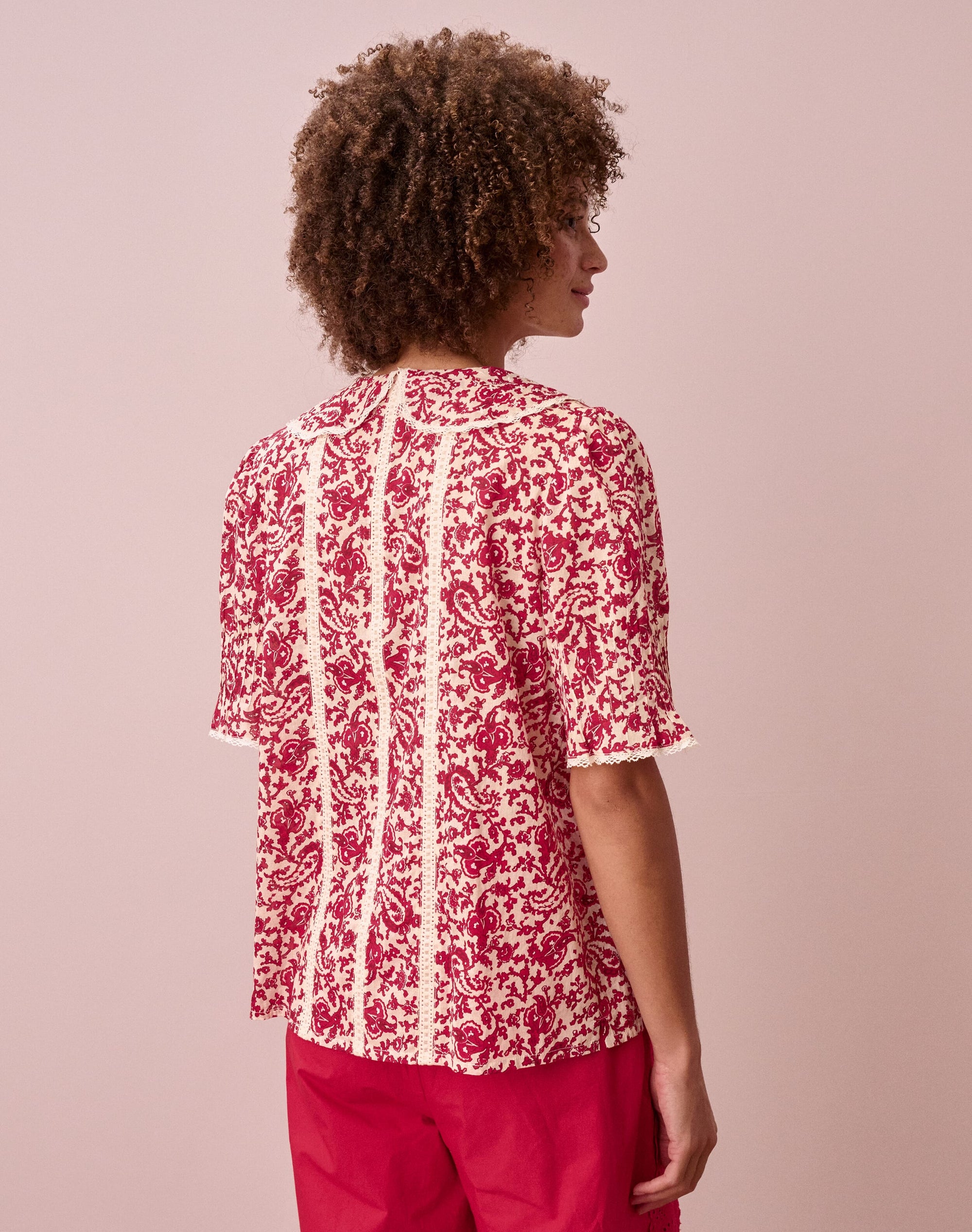 Organic Cotton Paisley Flower Blouse