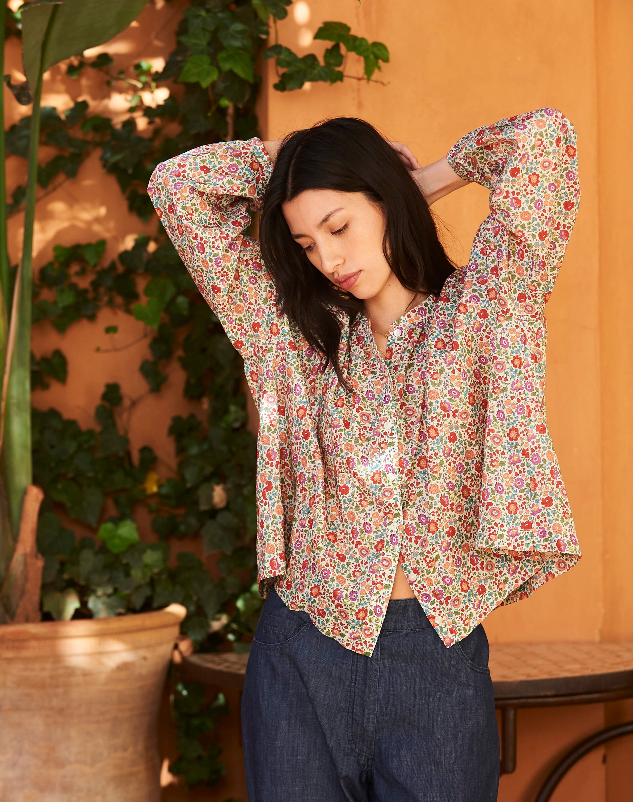 Liberty Print Organic Cotton Smock Shirt