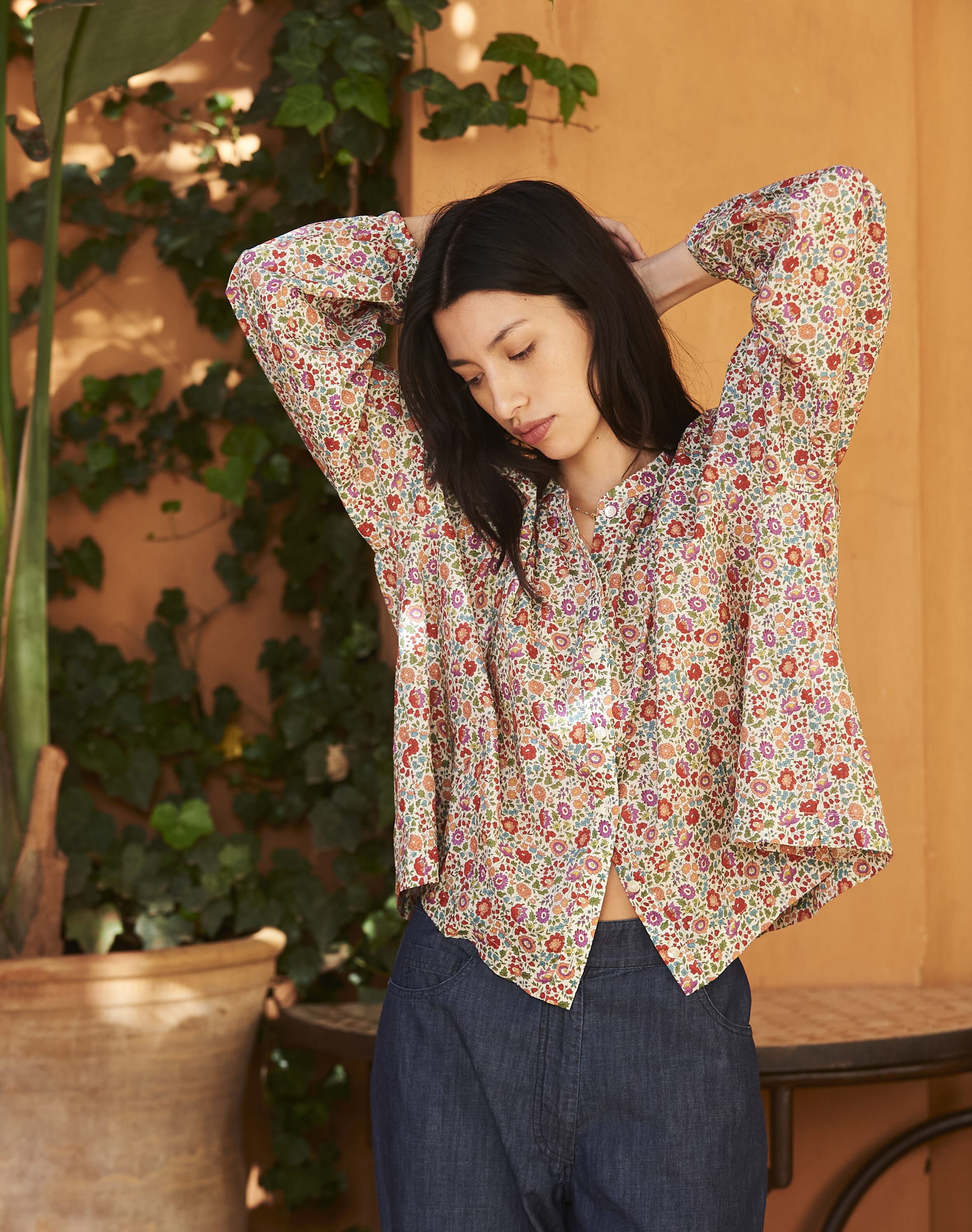 Liberty Print Organic Cotton Smock Shirt