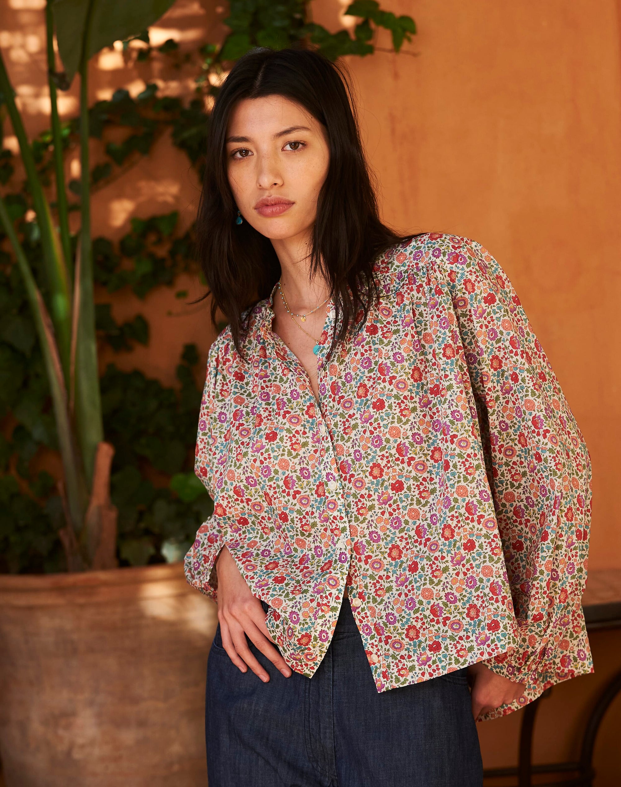 Liberty Print Organic Cotton Smock Shirt