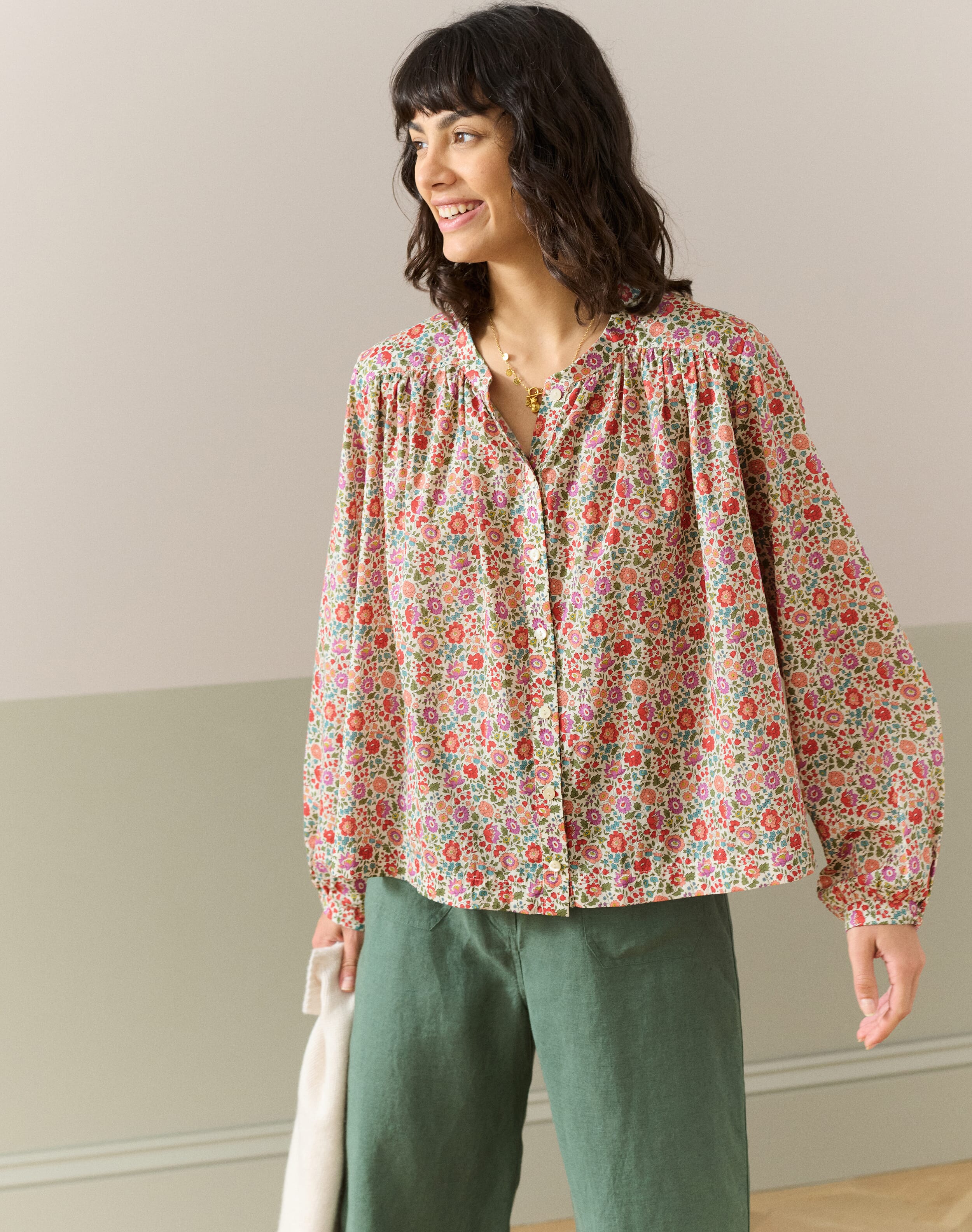 Liberty Print Organic Cotton Smock Shirt