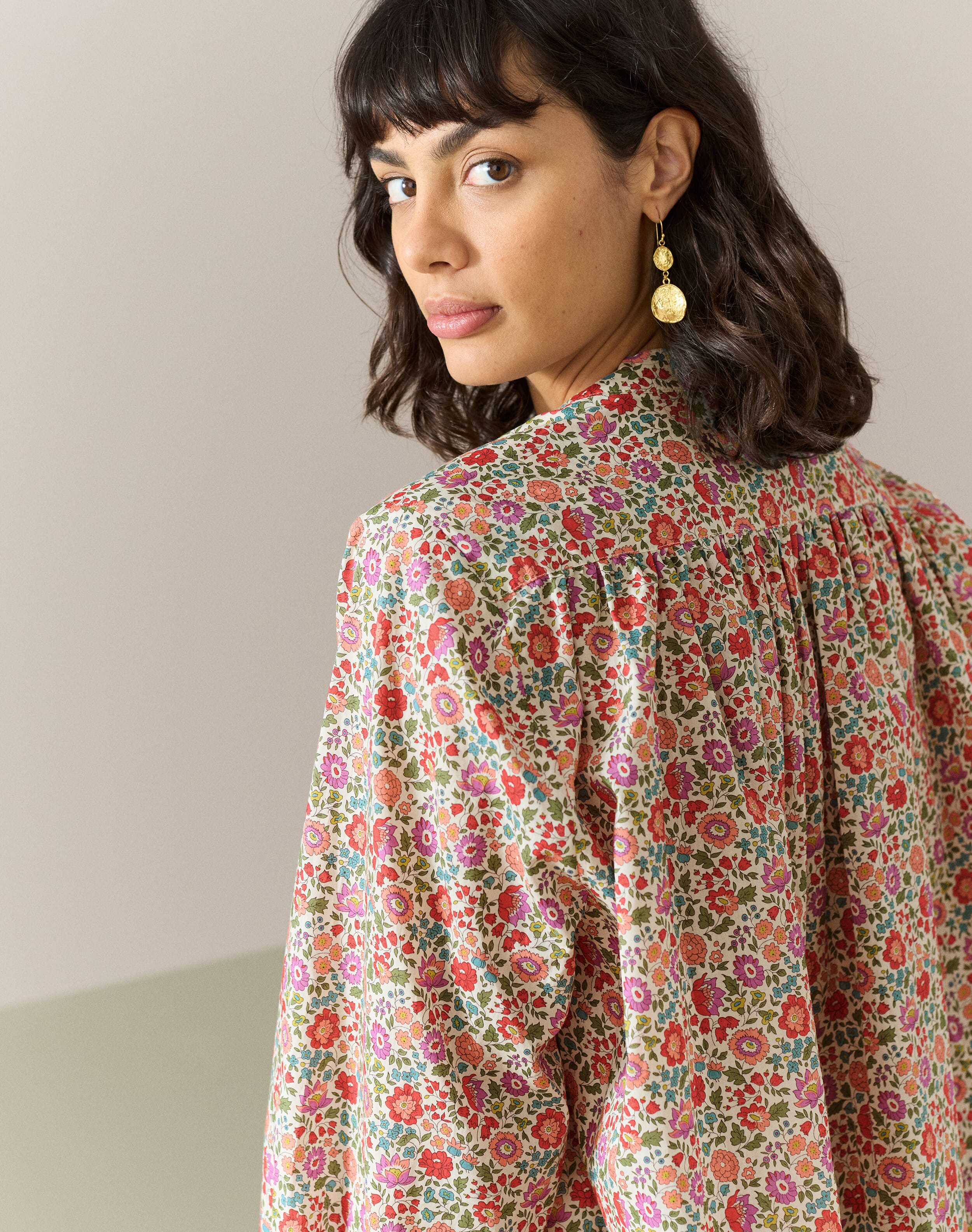 Liberty Print Organic Cotton Smock Shirt
