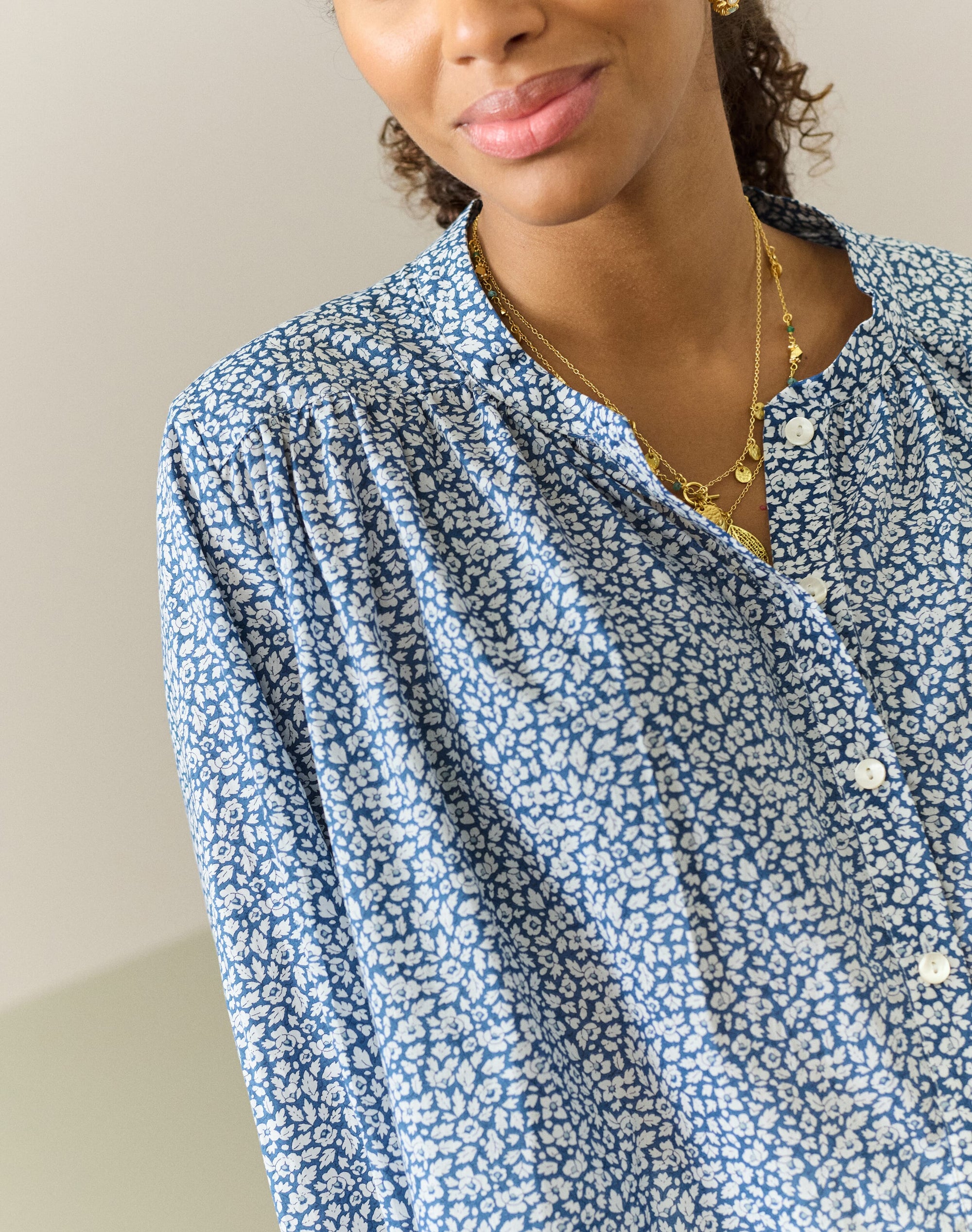 Liberty Print Organic Cotton Smock Shirt