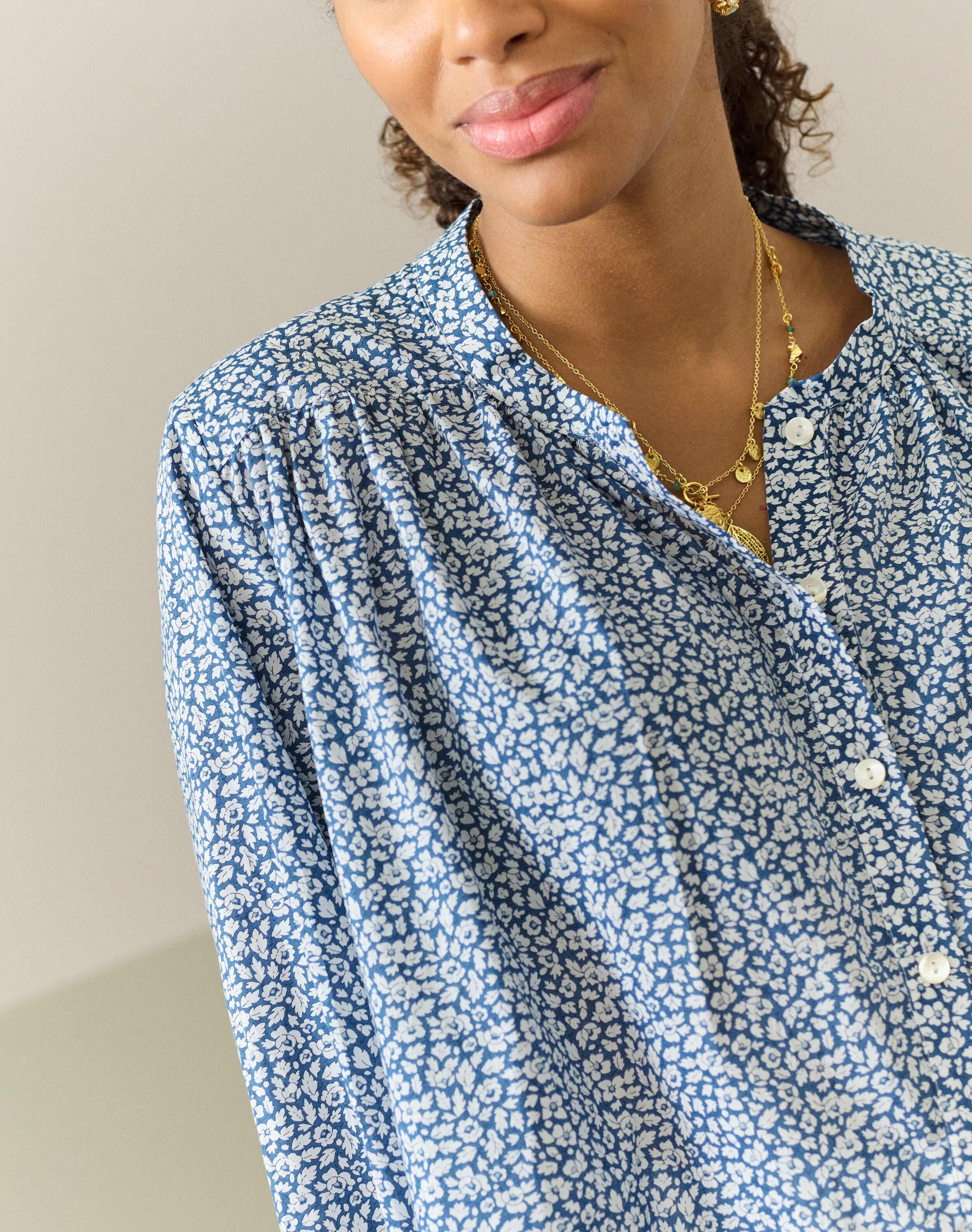 Liberty Print Organic Cotton Smock Shirt