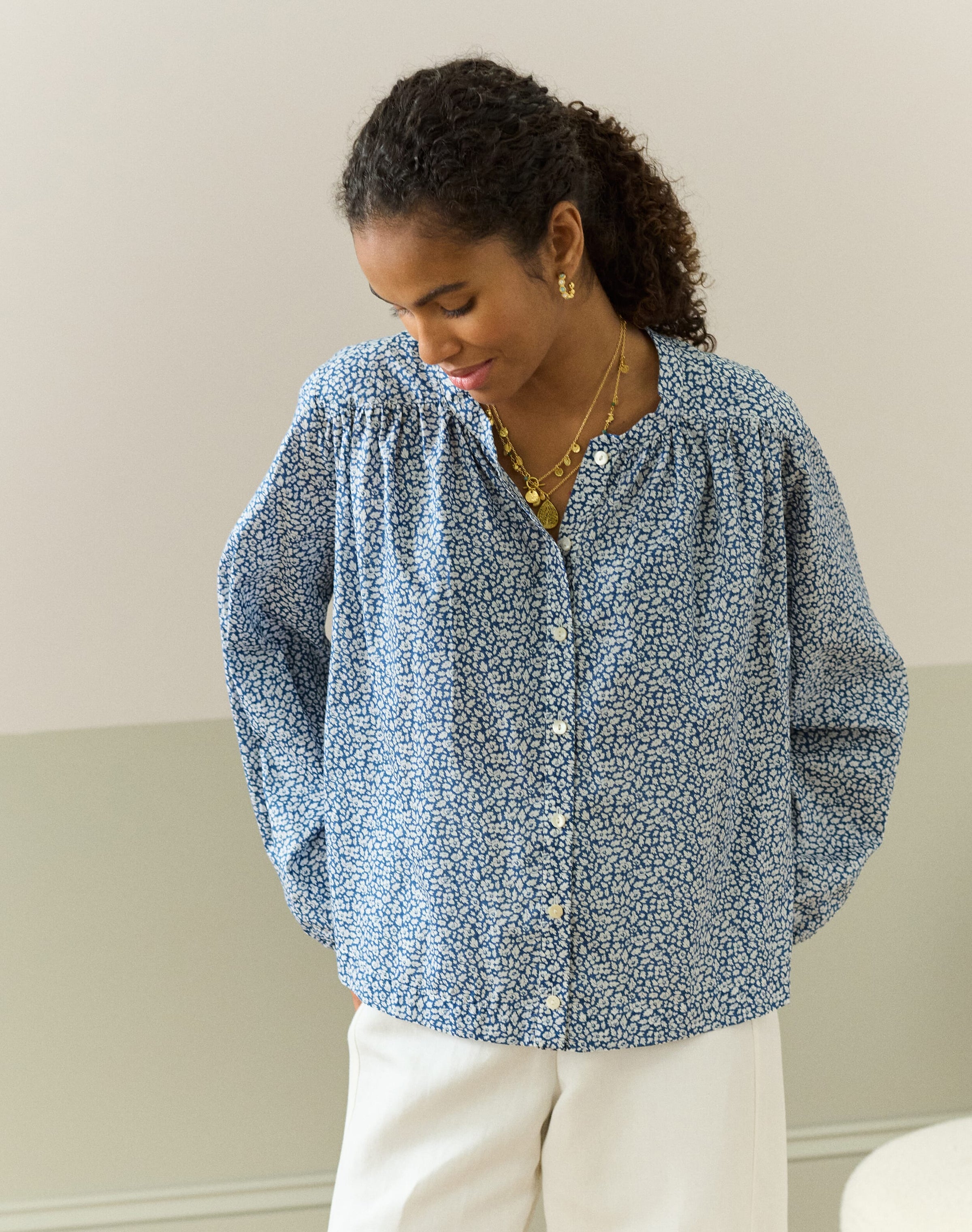 Liberty Print Organic Cotton Smock Shirt
