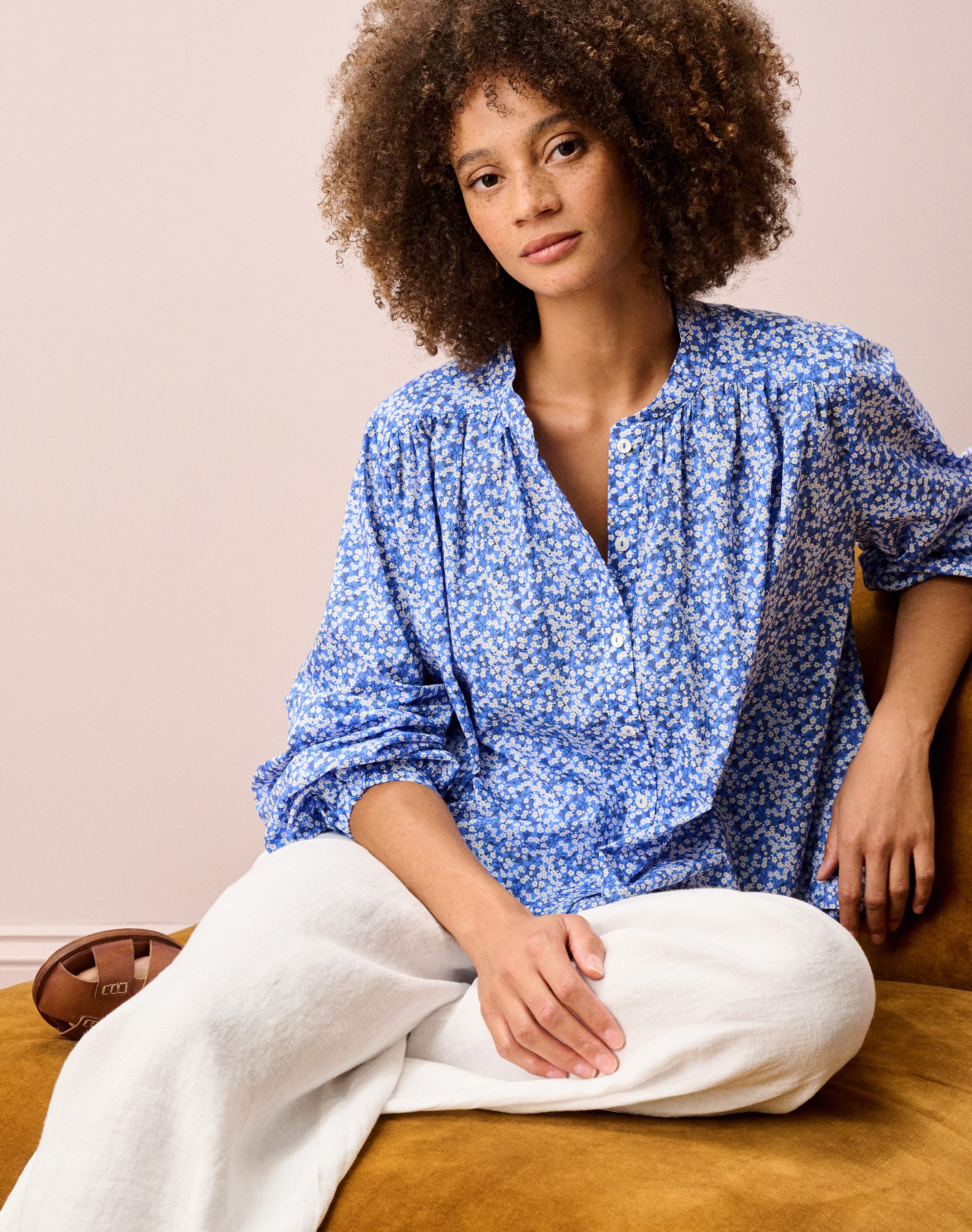 Liberty Print Organic Cotton Smock Shirt