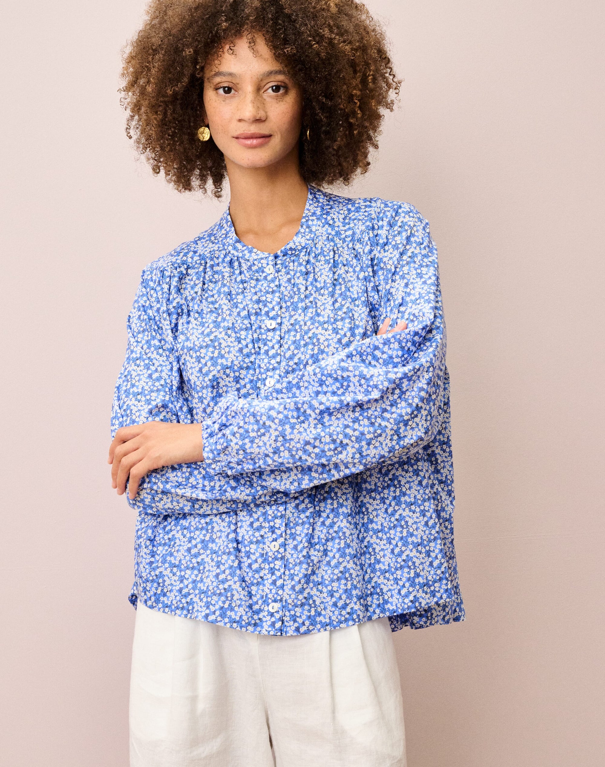 Liberty Print Organic Cotton Smock Shirt