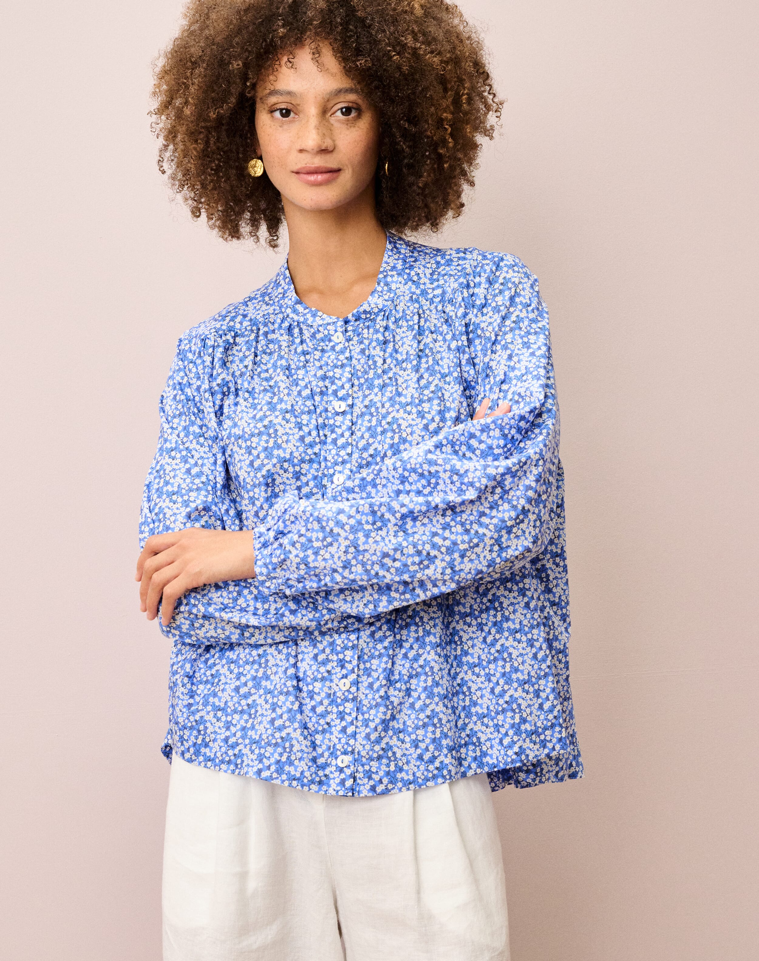 Liberty Print Organic Cotton Smock Shirt