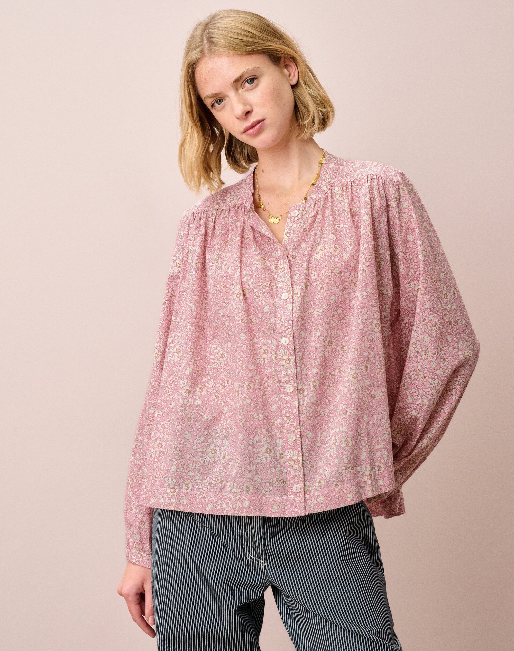 Liberty Print Organic Cotton Smock Shirt